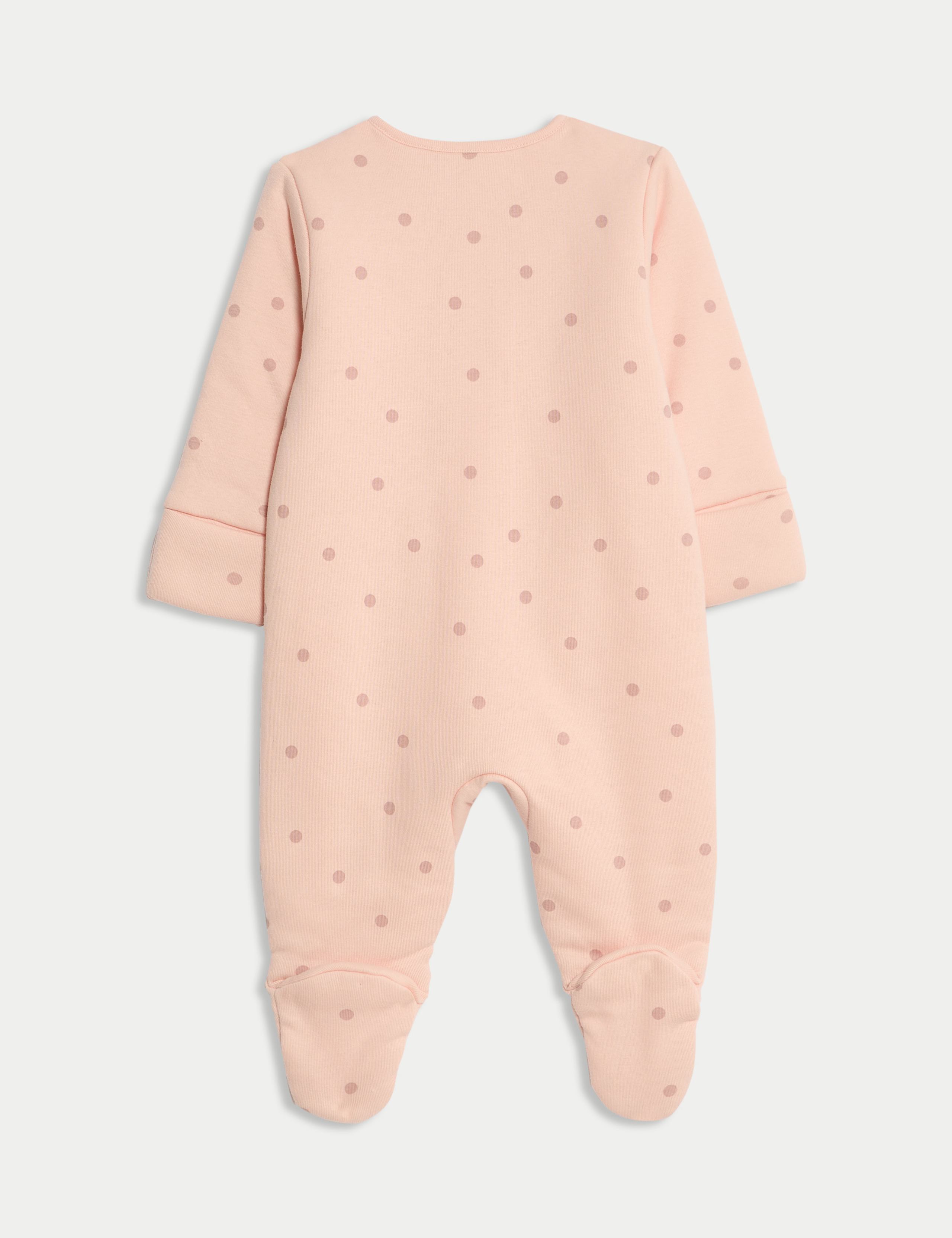 Pure Cotton 2.5 Tog Double Zip Sleepsuit (0-12 Mths) 2 of 3