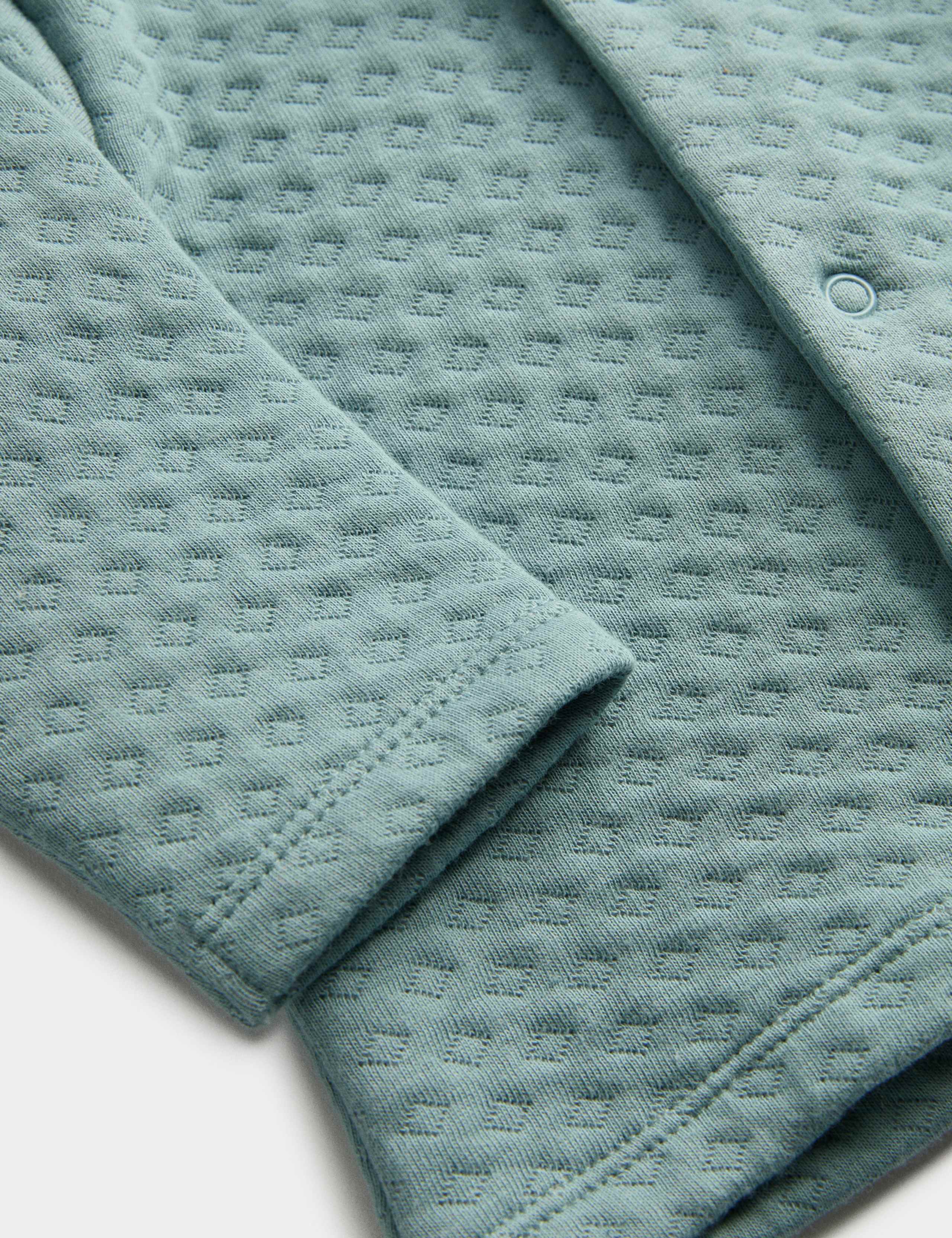 2pc Cotton Rich Quilted Hooded Wrap Outfit (0-12 Mths) 4 of 4