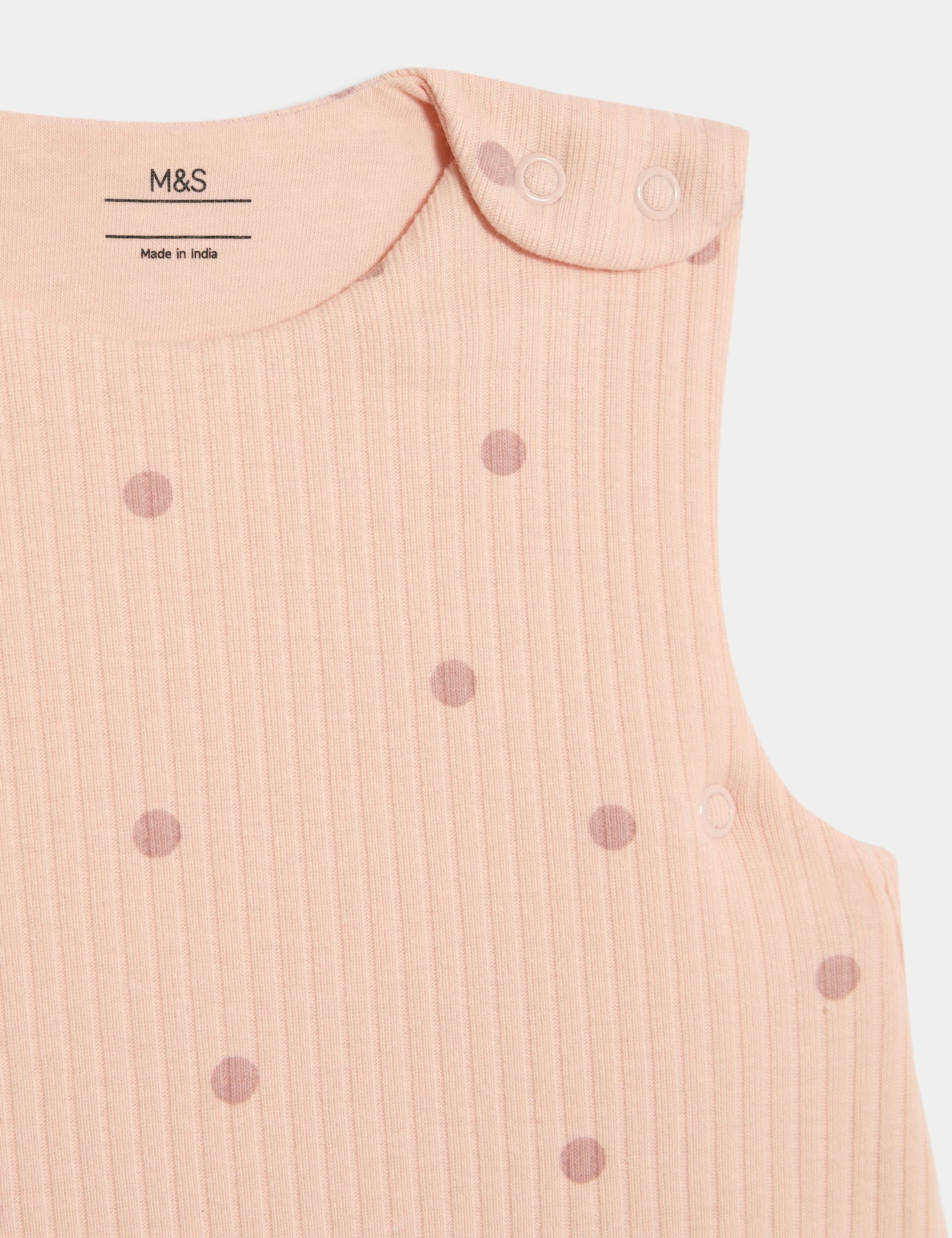2.5 Tog Pure Cotton Polka Dot Sleeping Bag (0-36 Mths) 3 of 3
