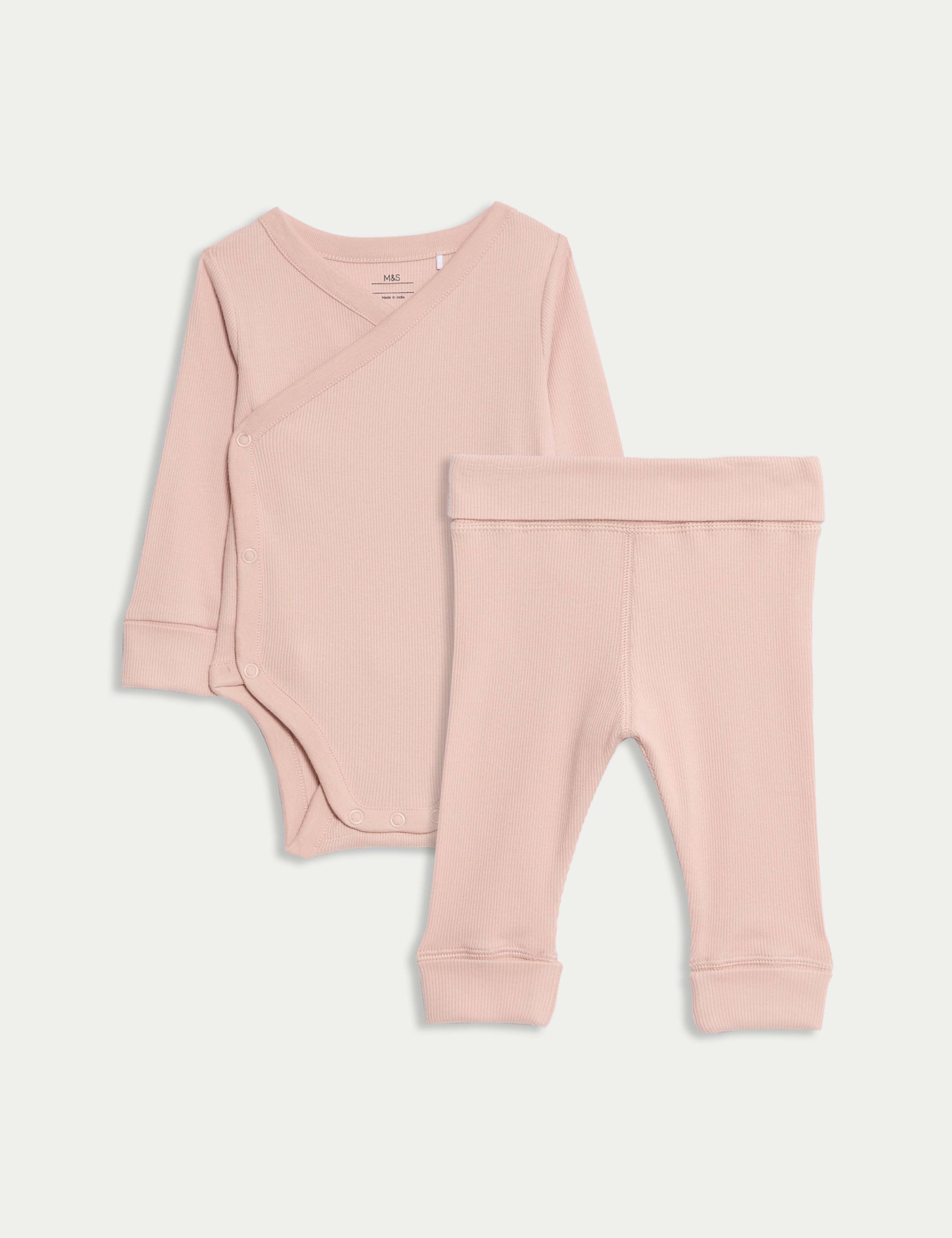 2pc Cotton Rich Grow with Me Outfit (0-3 Yrs) 1 of 5
