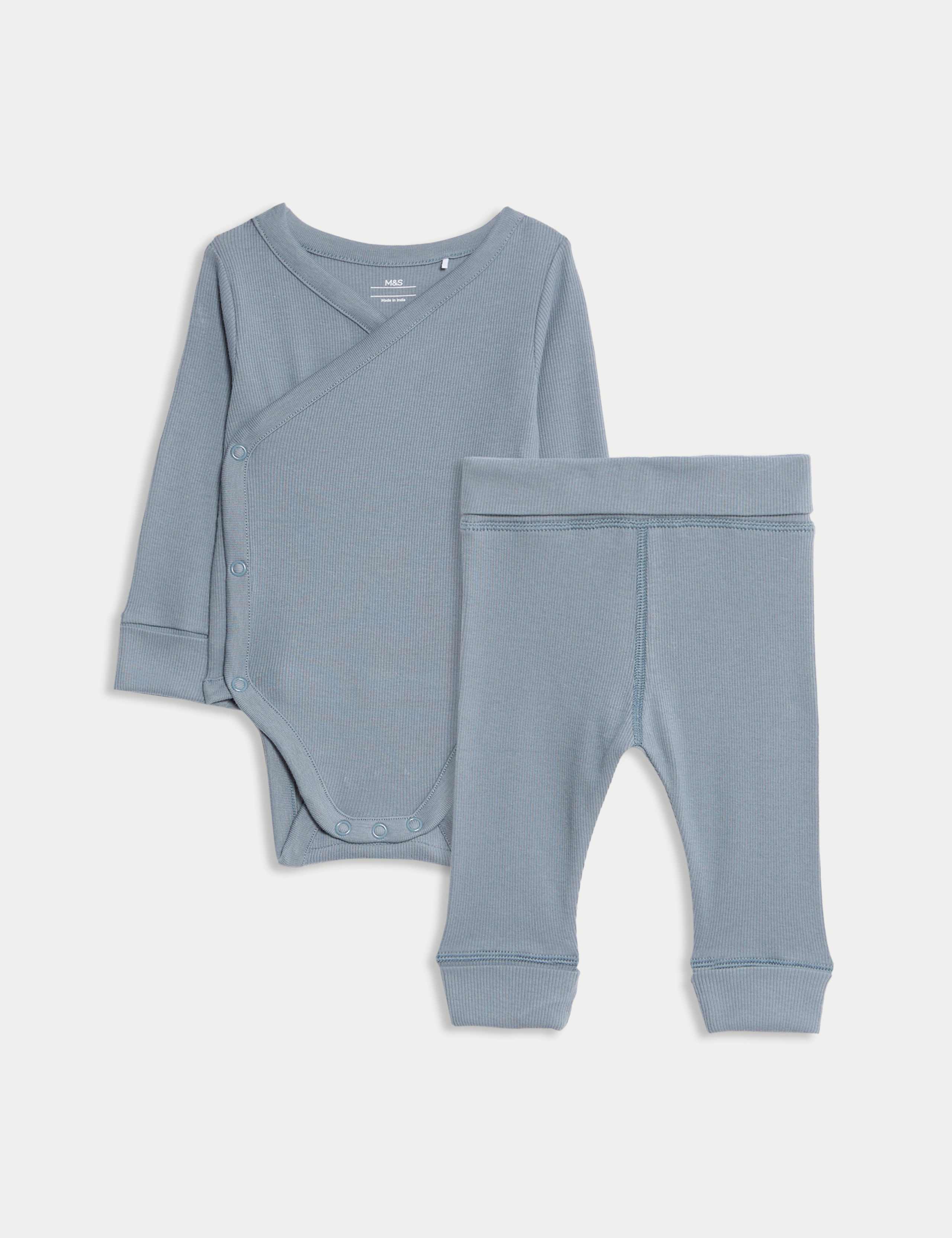 2pc Cotton Rich Grow with Me Outfit (0-3 Yrs) 1 of 5