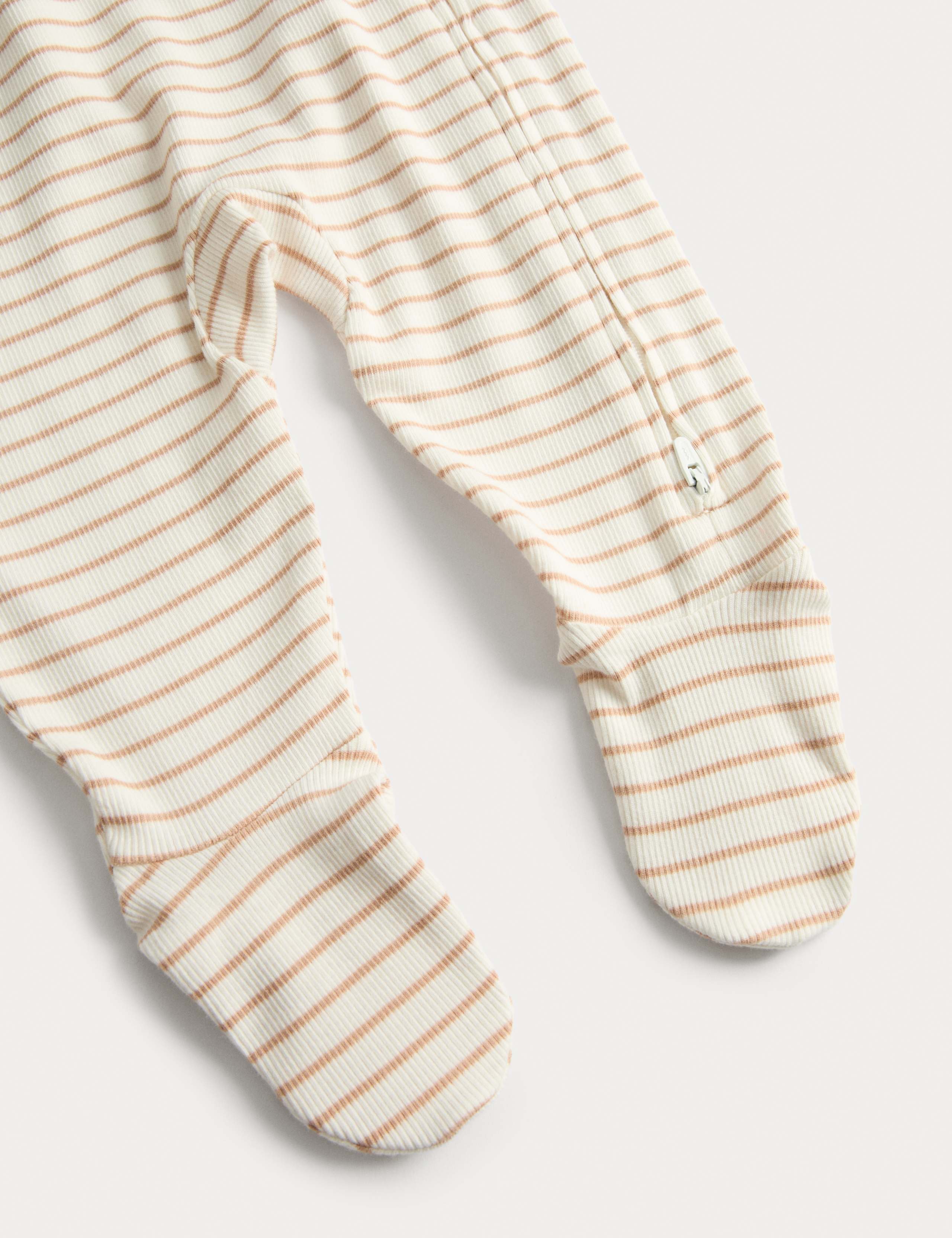 3 Pack Cotton Rich Ribbed Sleepsuits (6½lbs-3 Yrs) 3 of 3