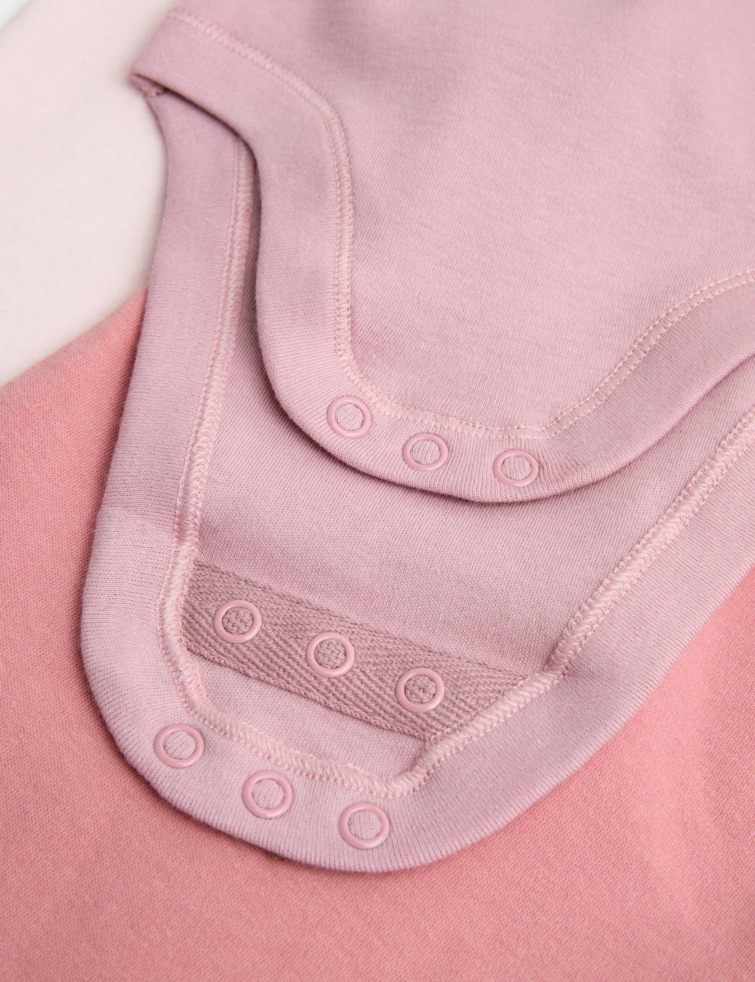 5 Pack Pure Cotton Long Sleeve Bodysuits (0-3 Yrs) 3 of 3