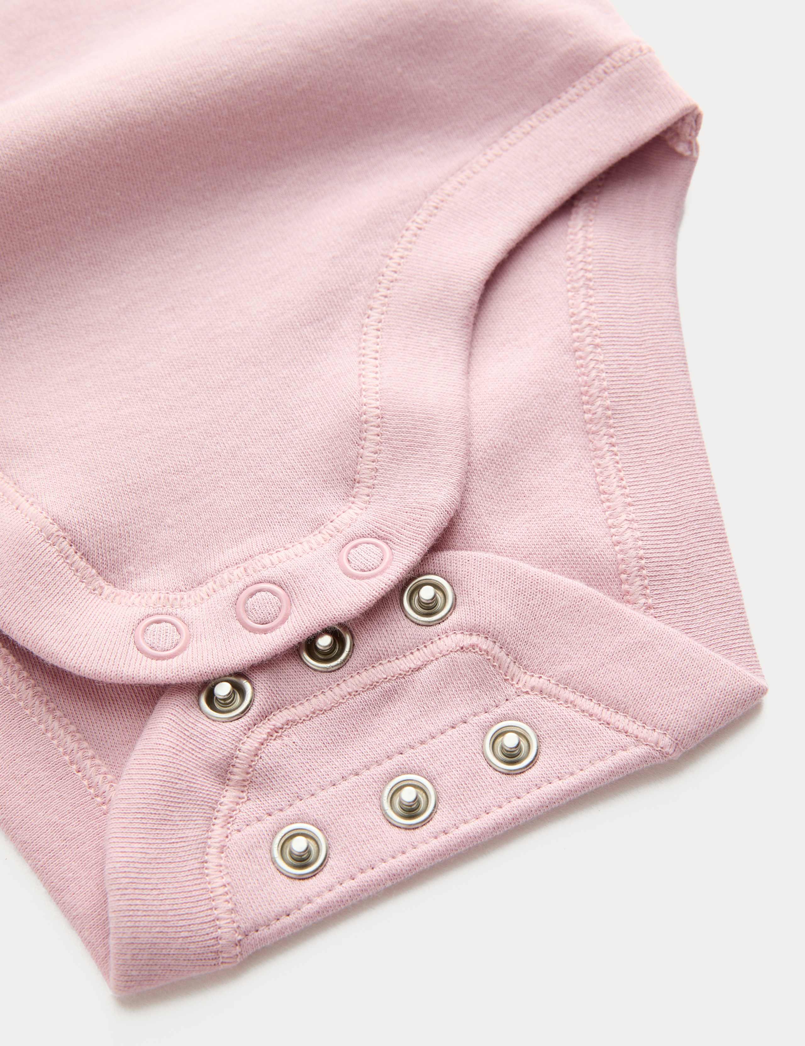 5pk Pure Cotton Long Sleeve Bodysuits (0-3 Yrs) 3 of 3