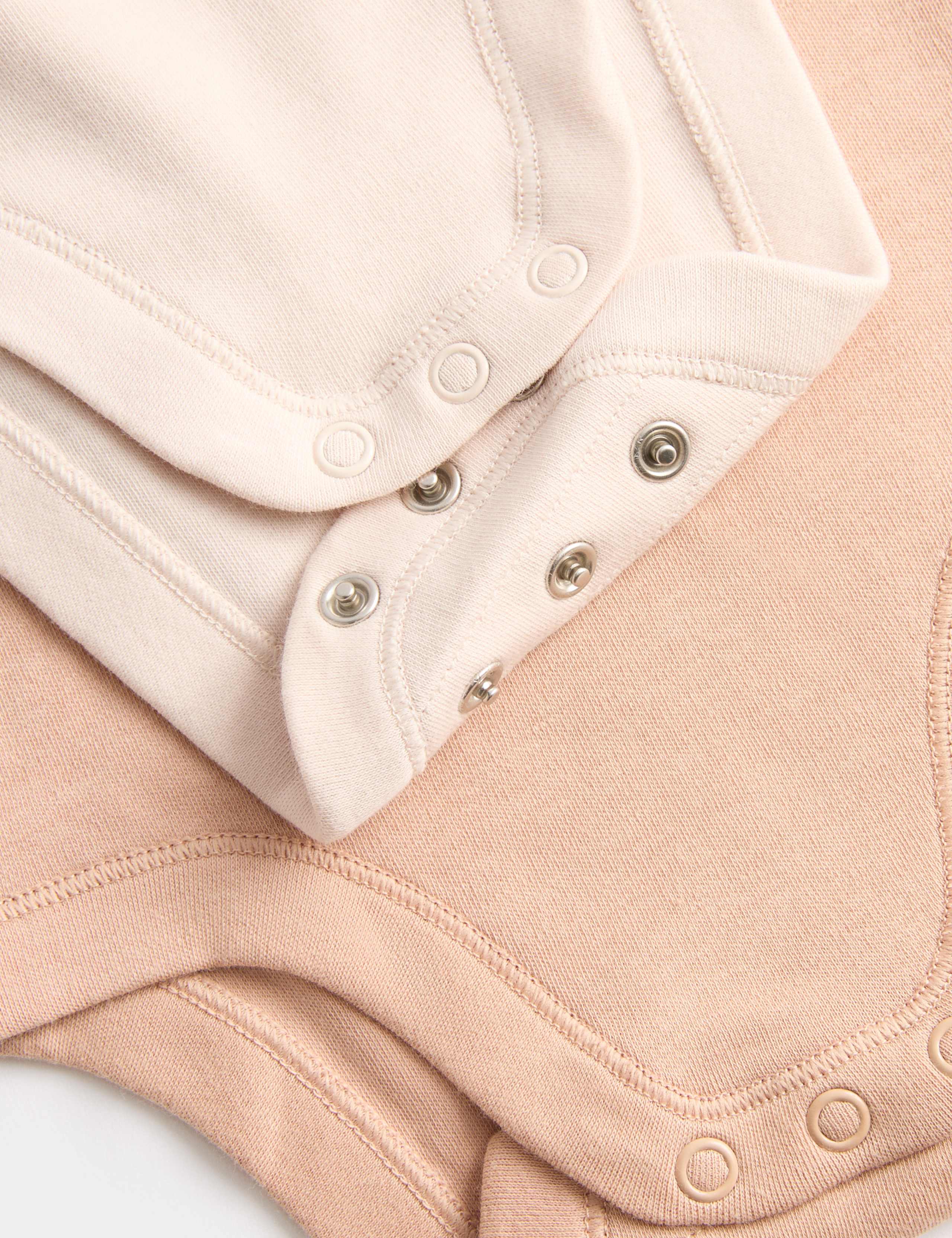 5 Pack Pure Cotton Plain Short Sleeve Bodysuits (0-3 Yrs) 2 of 2