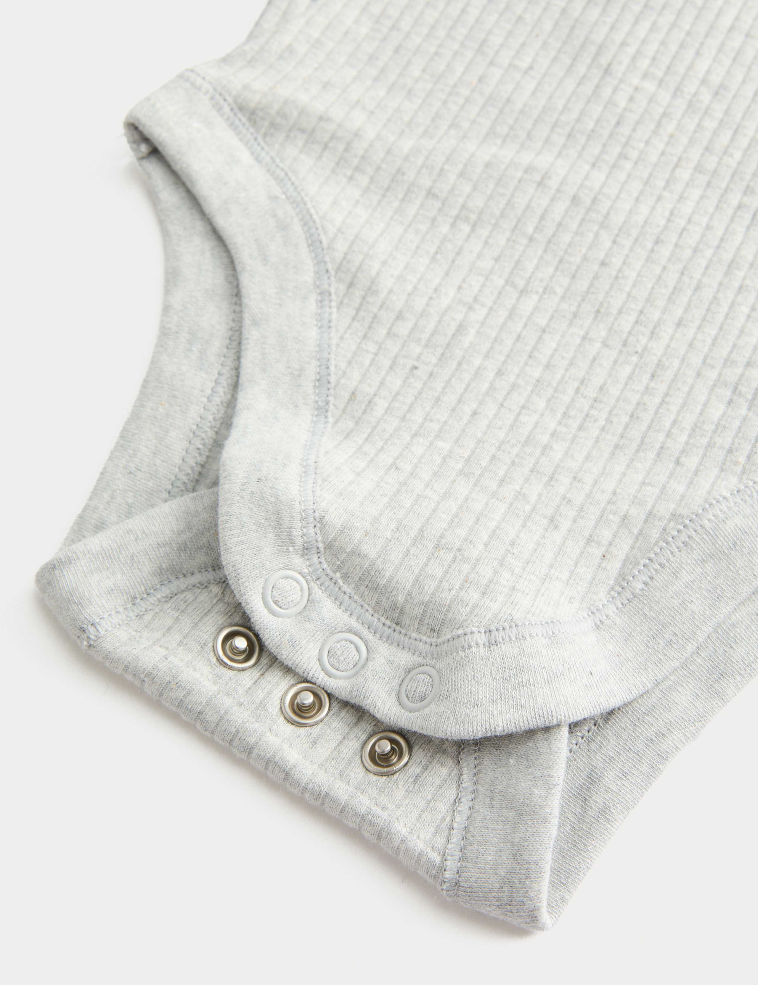 3pk Rib Long Sleeve Bodysuits (6½lbs -3 Yrs) 2 of 3
