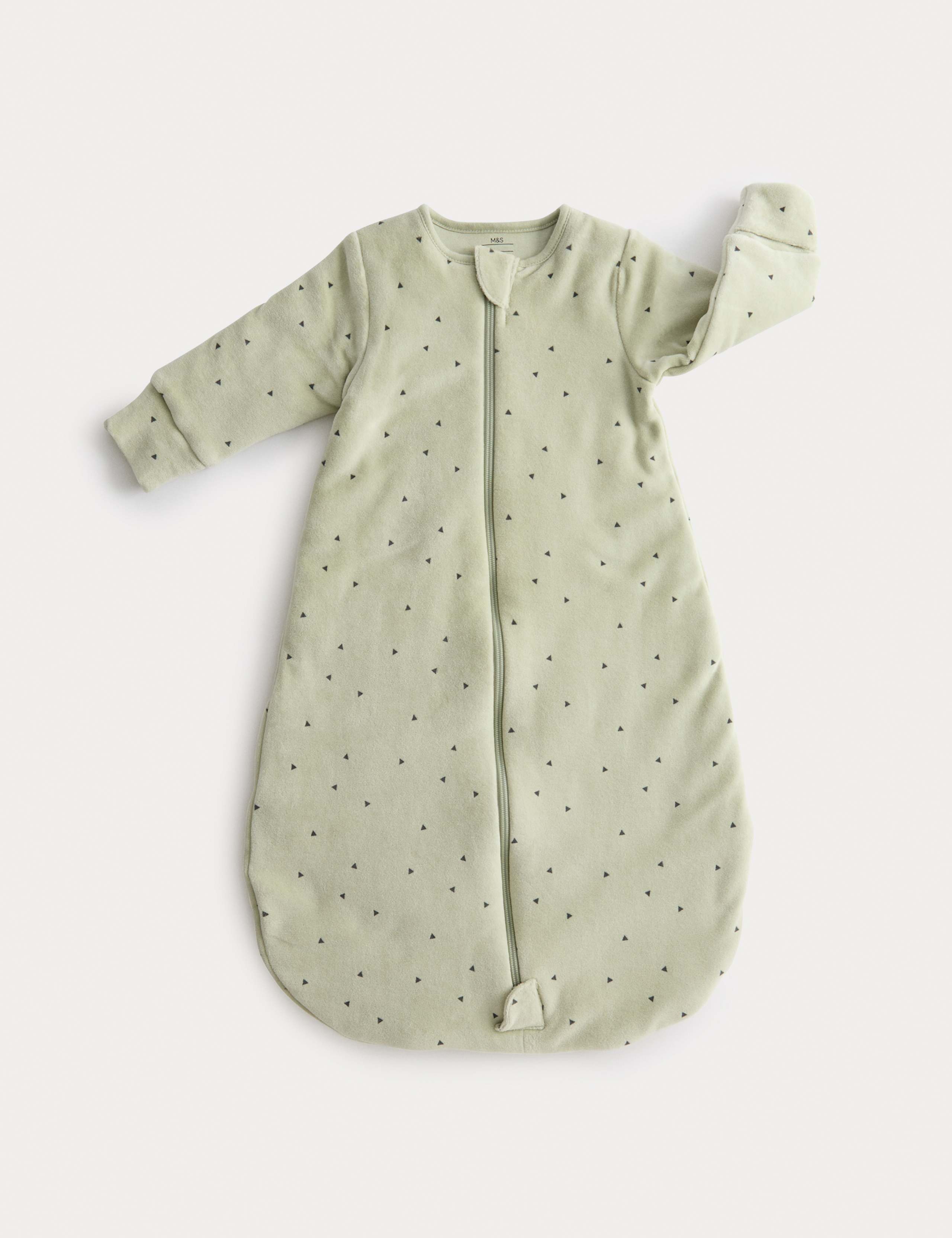 Velour Geometric 2.5 Tog Sleeping Bag (0-36 Mths) 1 of 3