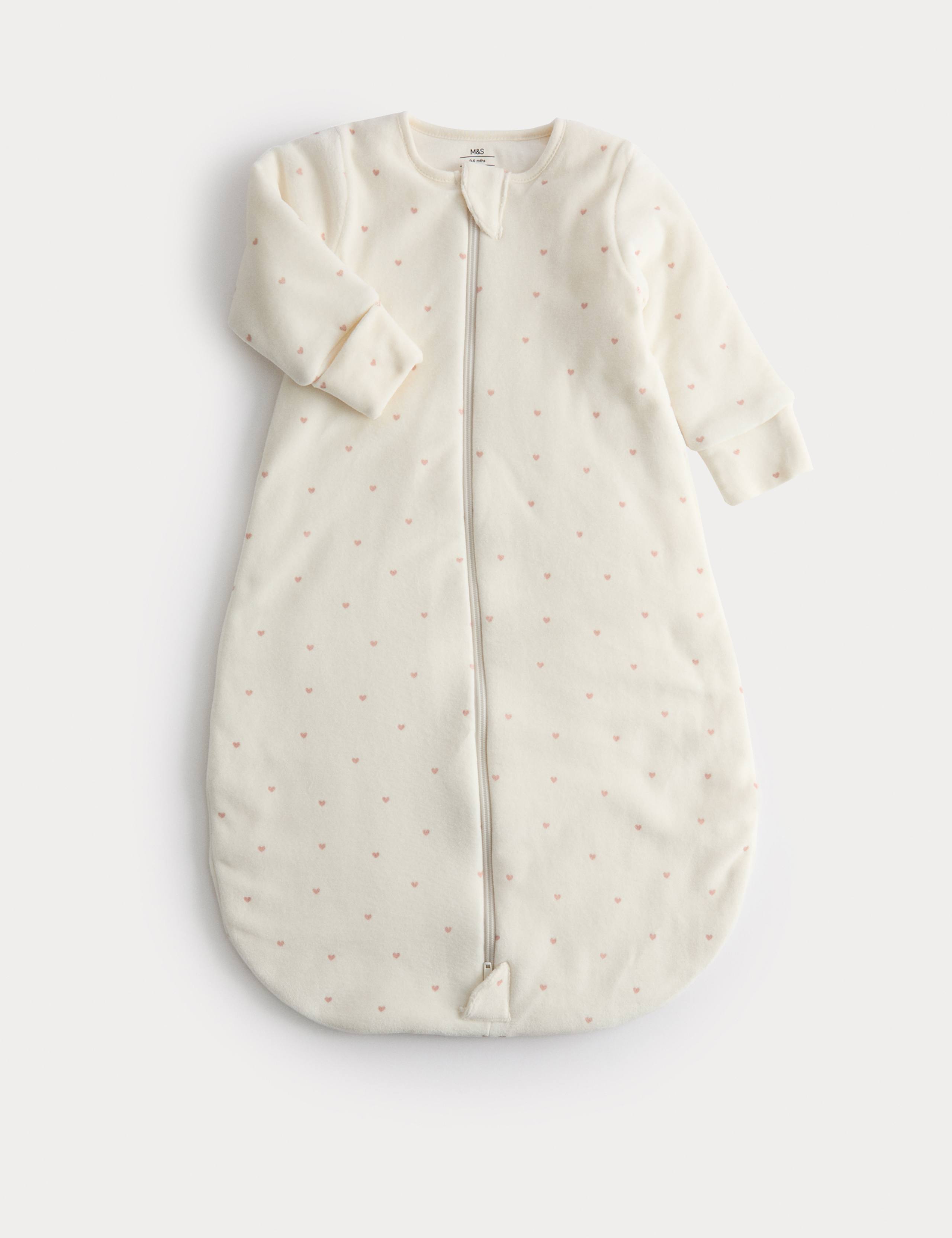 Cotton Rich Velour 2.5 Tog Sleeping Bag (0-36 Mths) 1 of 3