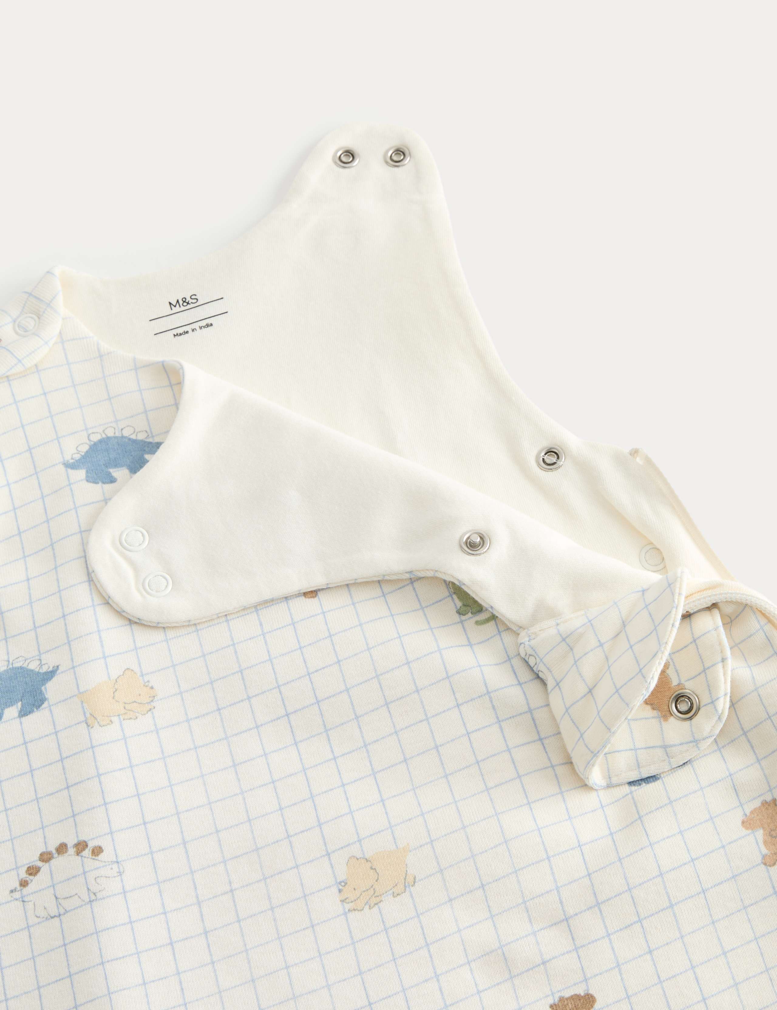 Pure Cotton Dinosaur 1.5 Tog Sleeping Bag (0-3 Yrs) 2 of 2