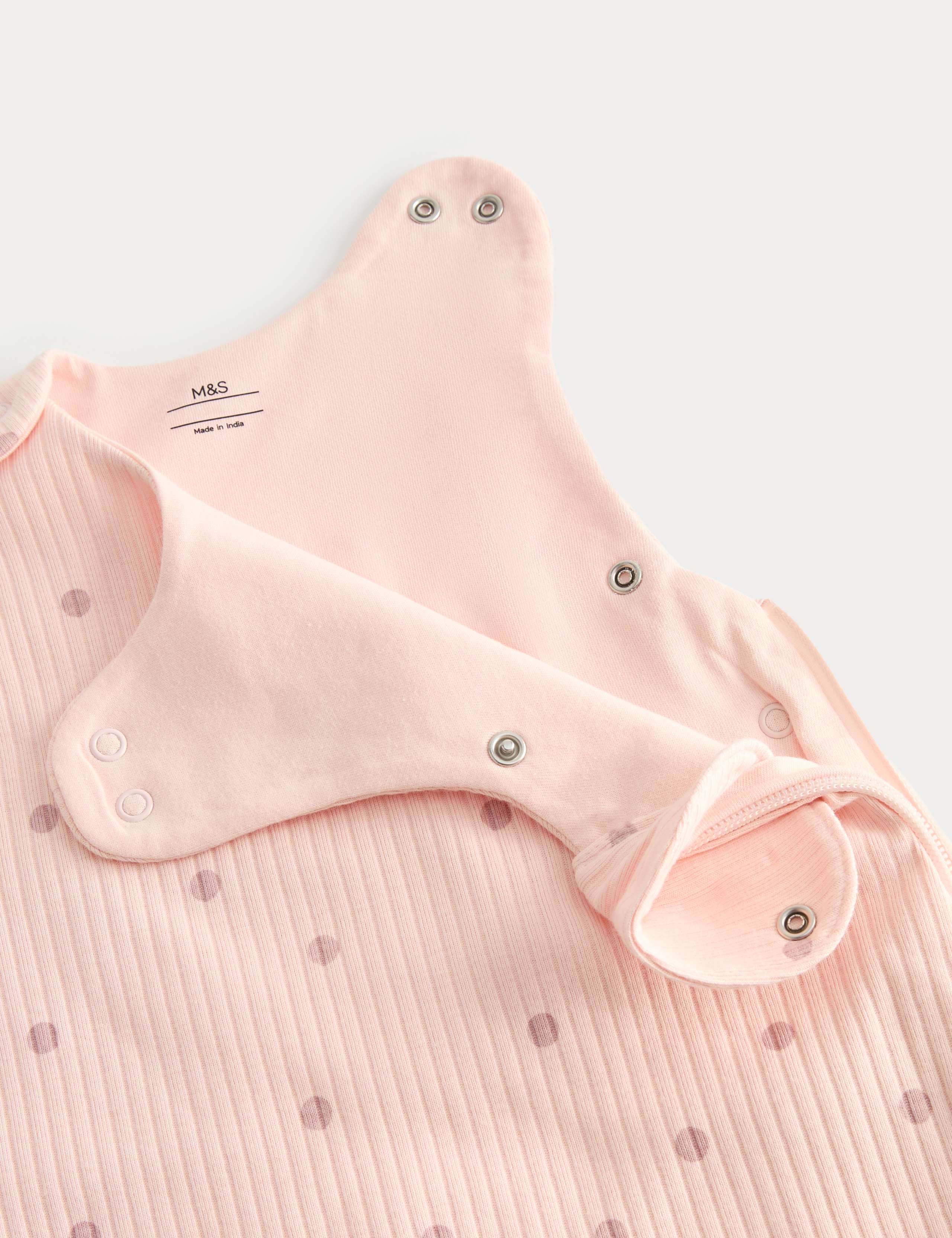 Pure Cotton Polka Dot 1.5 Tog Sleeping Bag (0-3 Yrs) 2 of 2