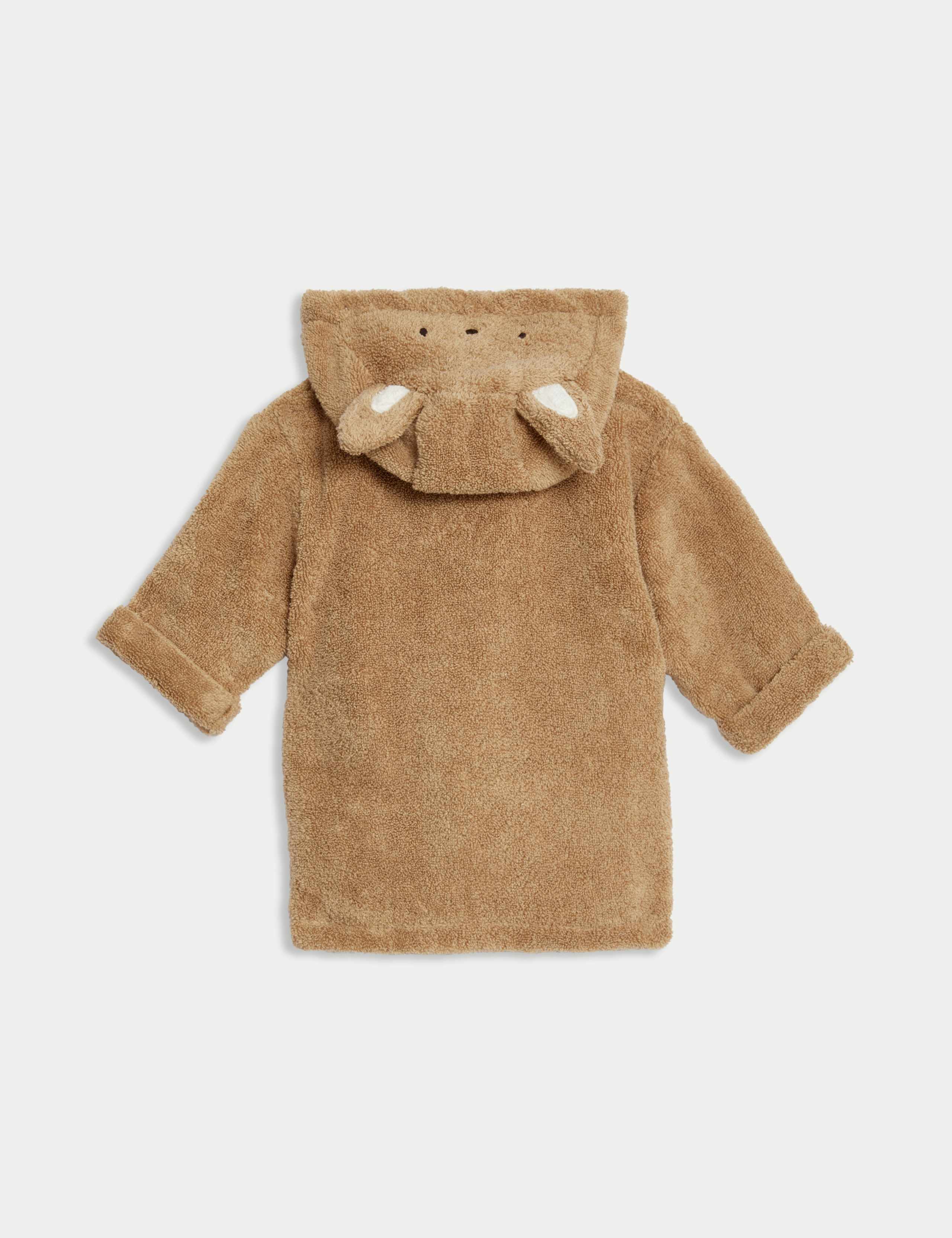 Pure Cotton Towelling Hooded Robe (0-3 Yrs) 2 of 3