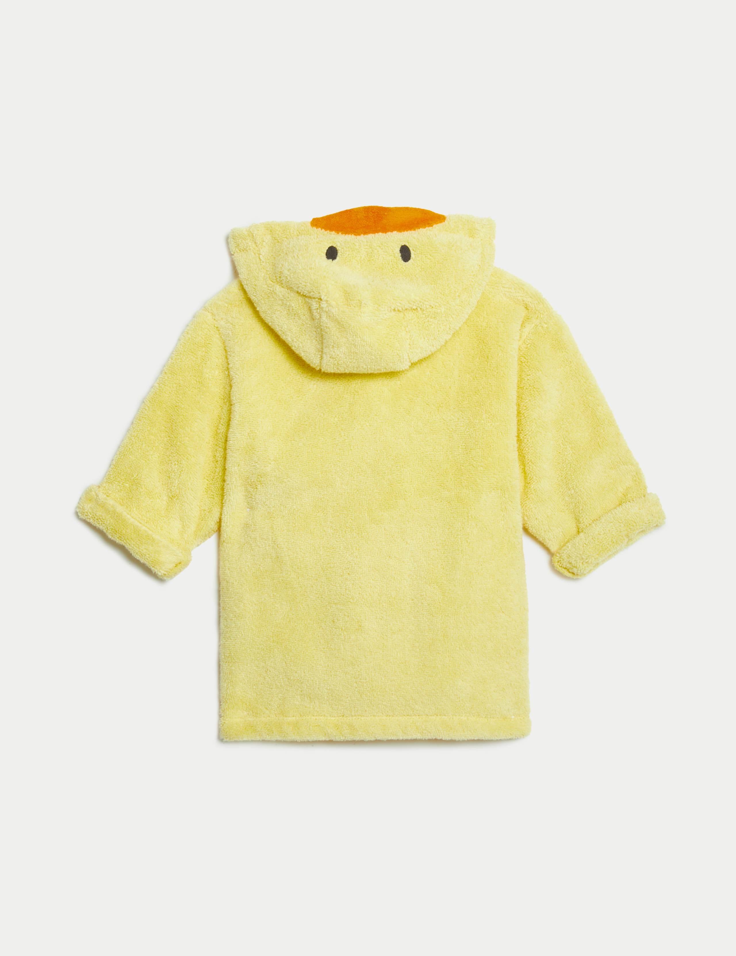Pure Cotton Towelling Hooded Robe (0-3 Yrs) 2 of 3