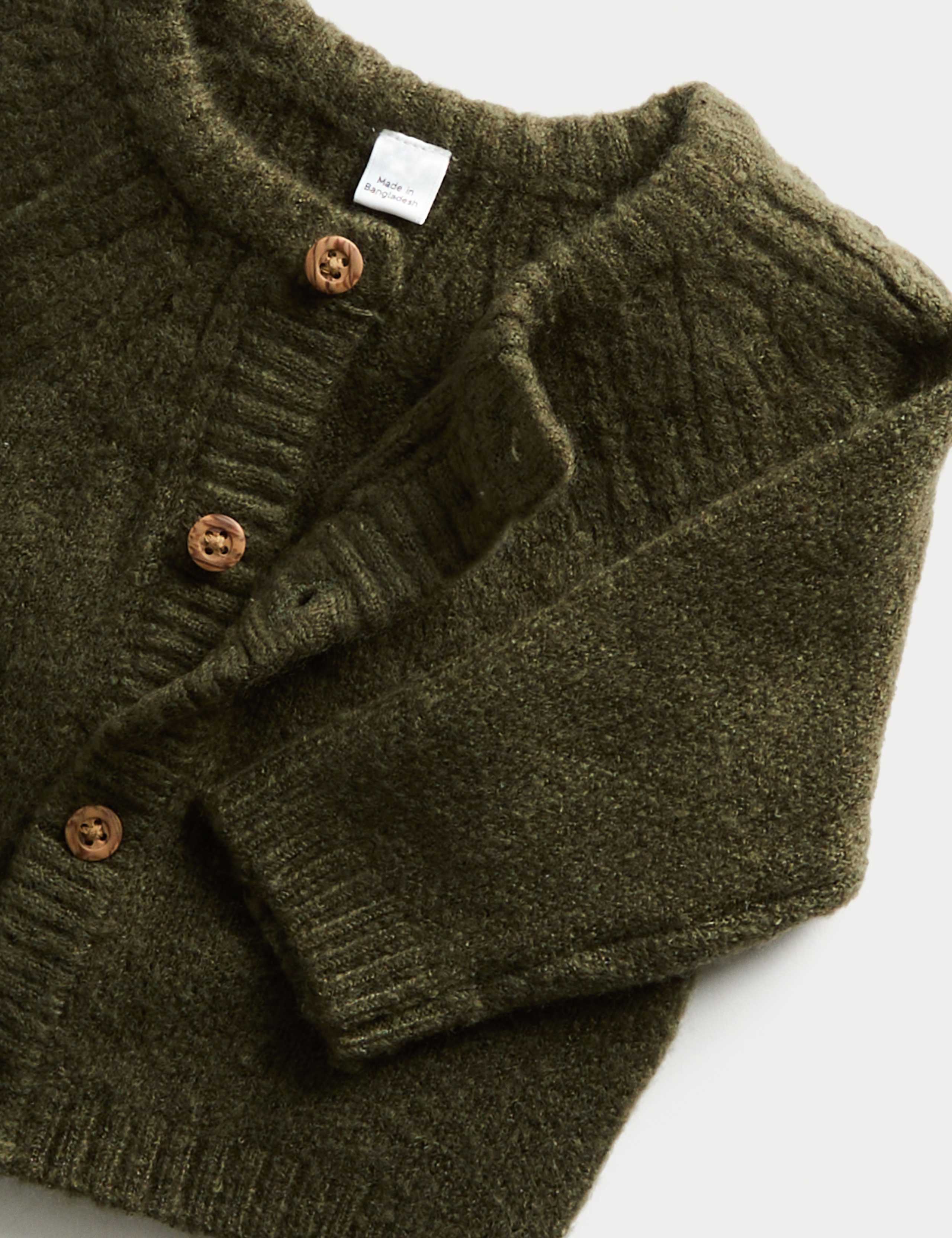 3pc Knitted Cardigan Booties Outfit (0-12 Mths) 2 of 3