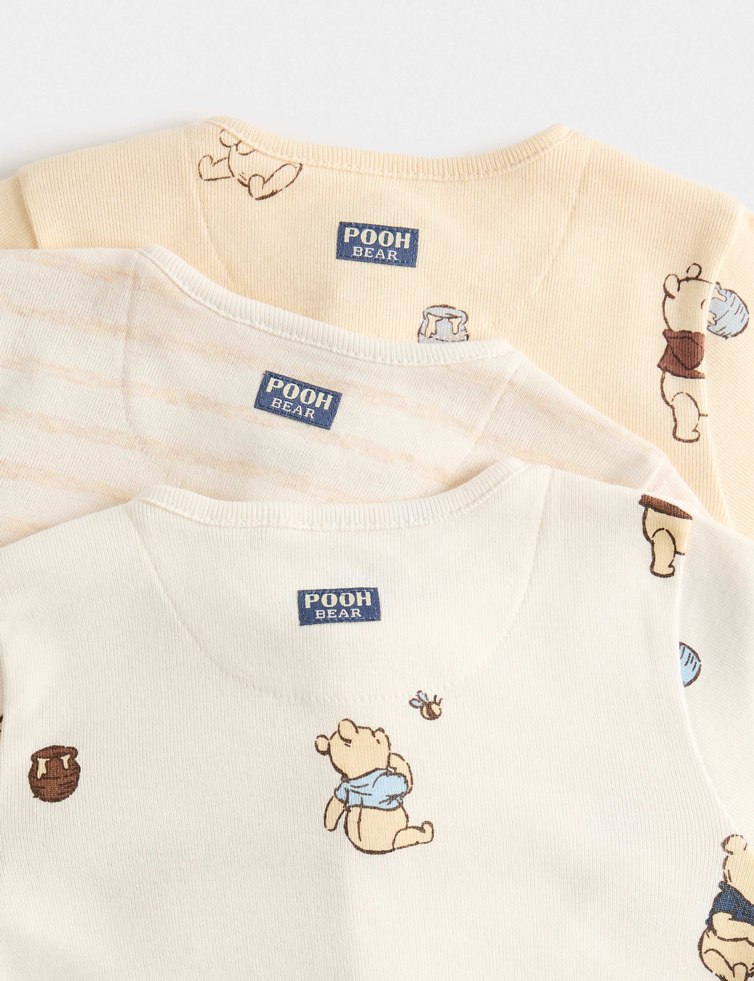 3 Pack Pure Cotton Winnie the Pooh™ Sleepsuits (7lbs - 2 Yrs) 2 of 3