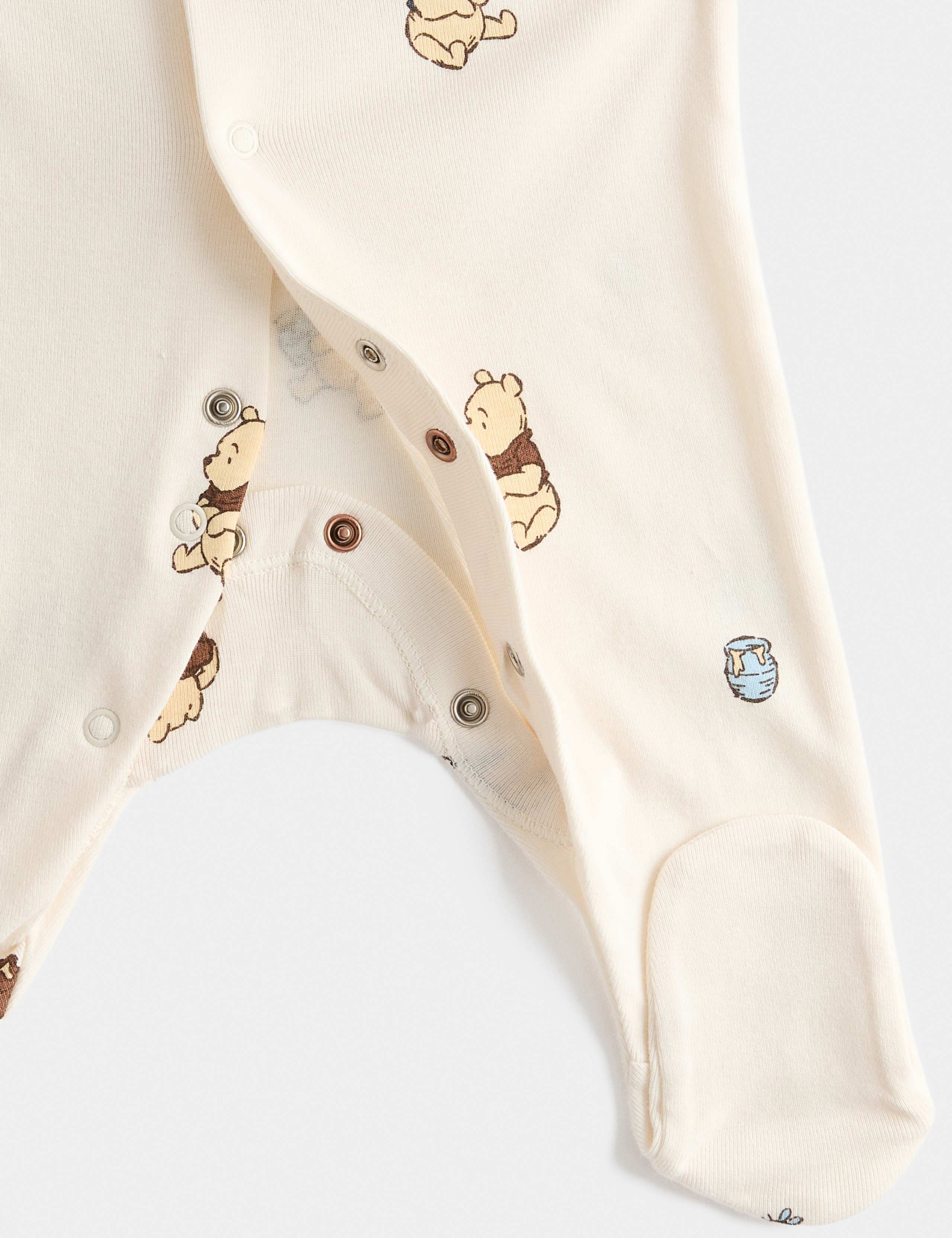 3 Pack Pure Cotton Winnie the Pooh™ Sleepsuits (7lbs - 2 Yrs) 3 of 3