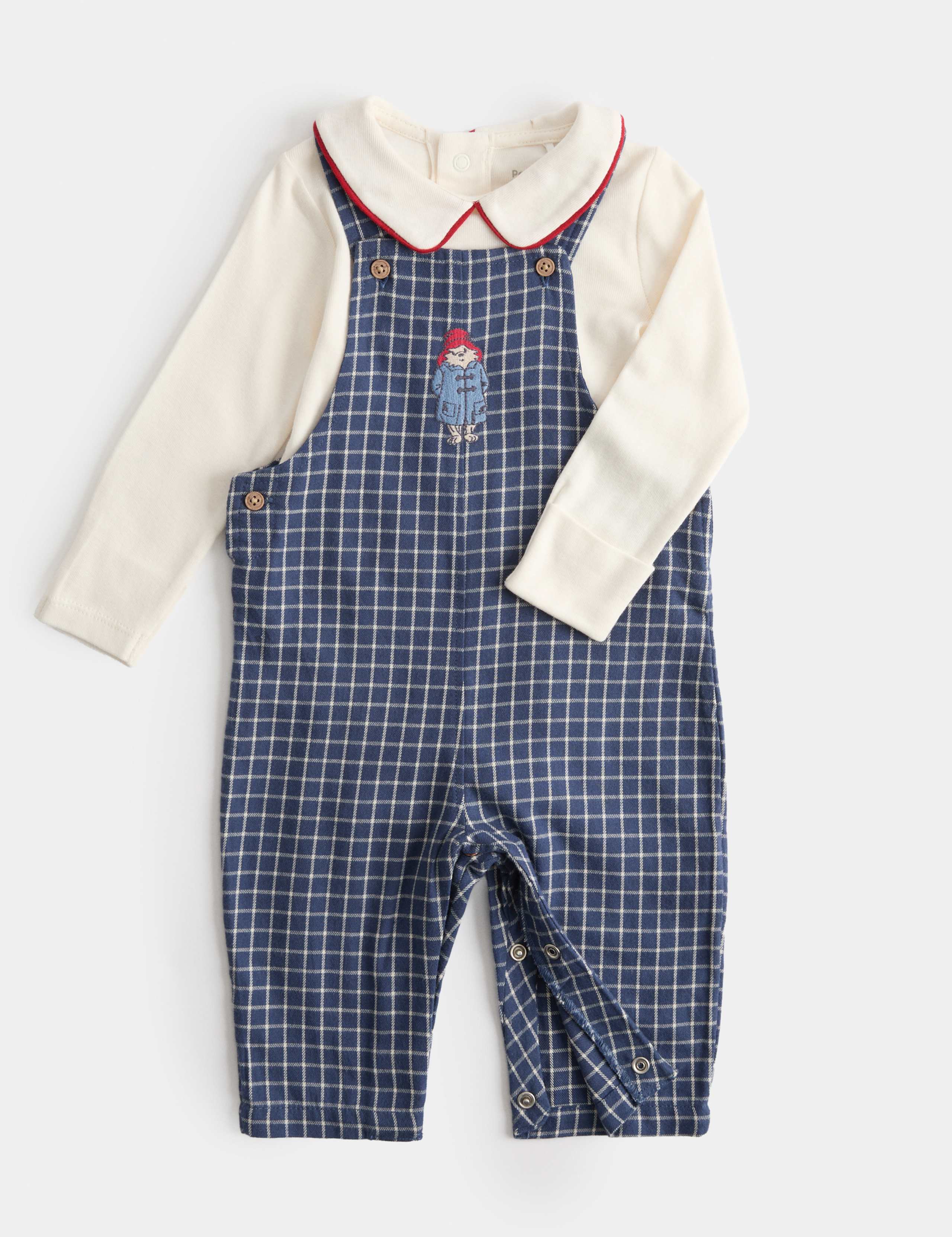 2 Piece Pure Cotton Paddington™ Dungaree Outfit (7lbs - 1 Yrs) 1 of 4