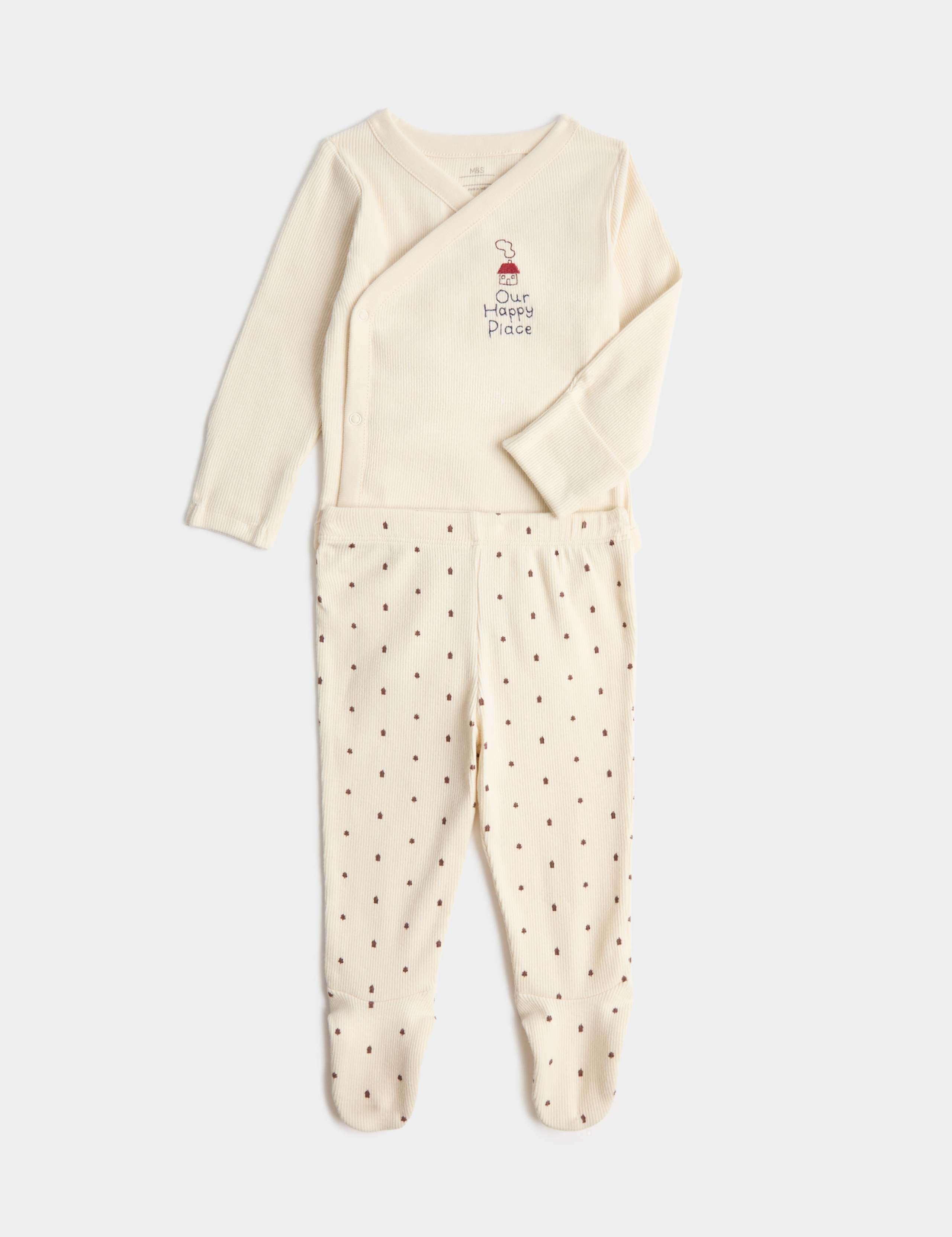2 Piece Cotton Rich Bodysuit and Trousers Outfit (7lbs - 1 Yrs) 1 of 2