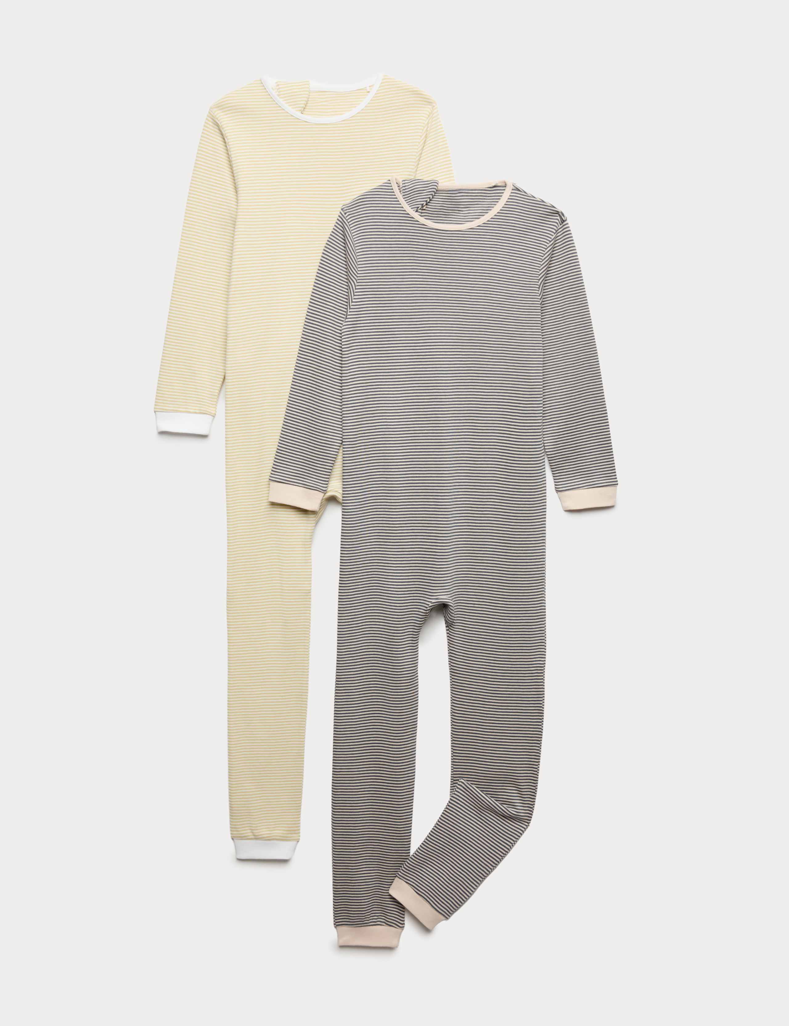 2 Pack Adaptive Pure Cotton Back Opening Sleepsuits (3-16 Yrs) 1 of 2