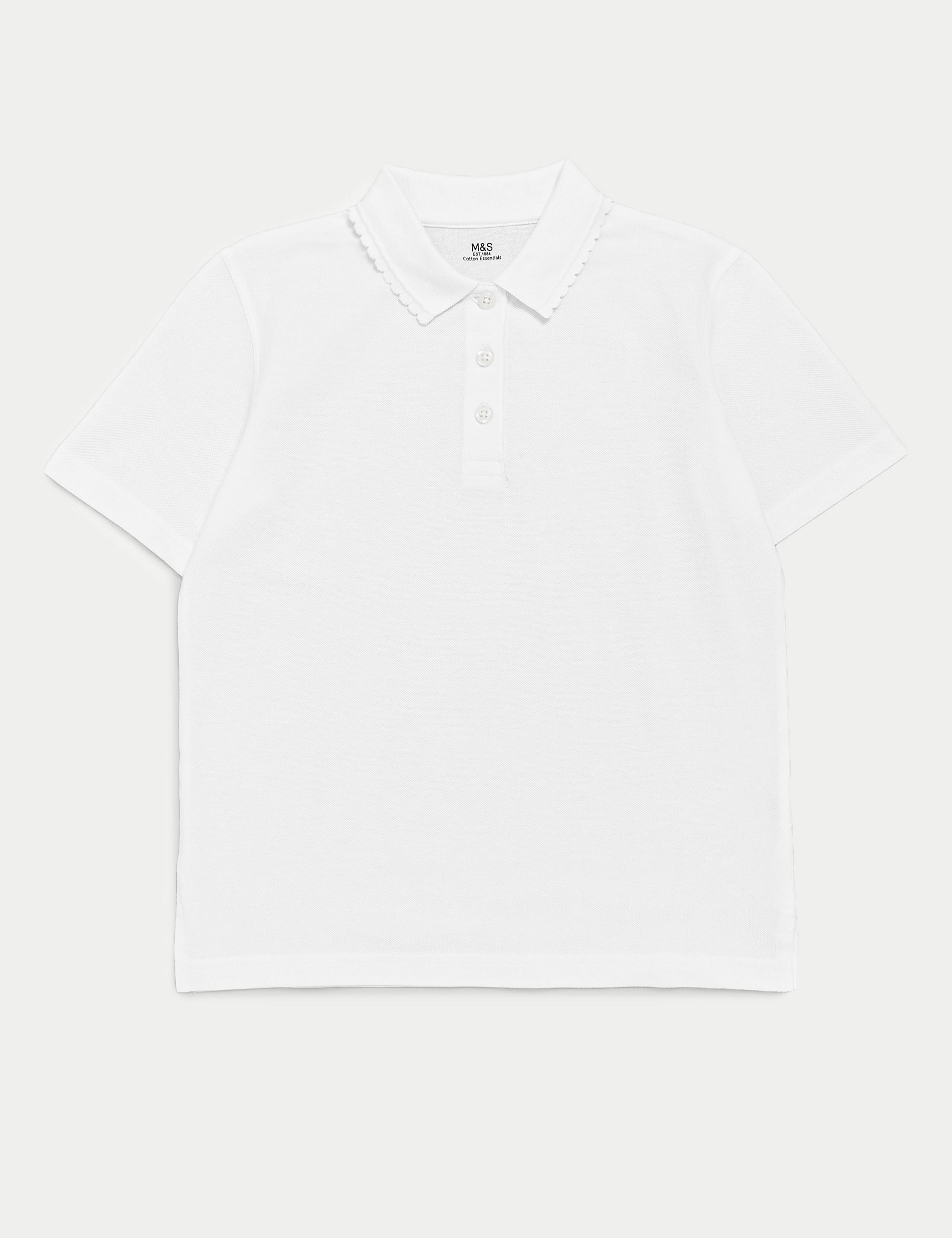 School Girls' Pure Cotton Polo Shirt (2-18 Yrs) 1 of 1