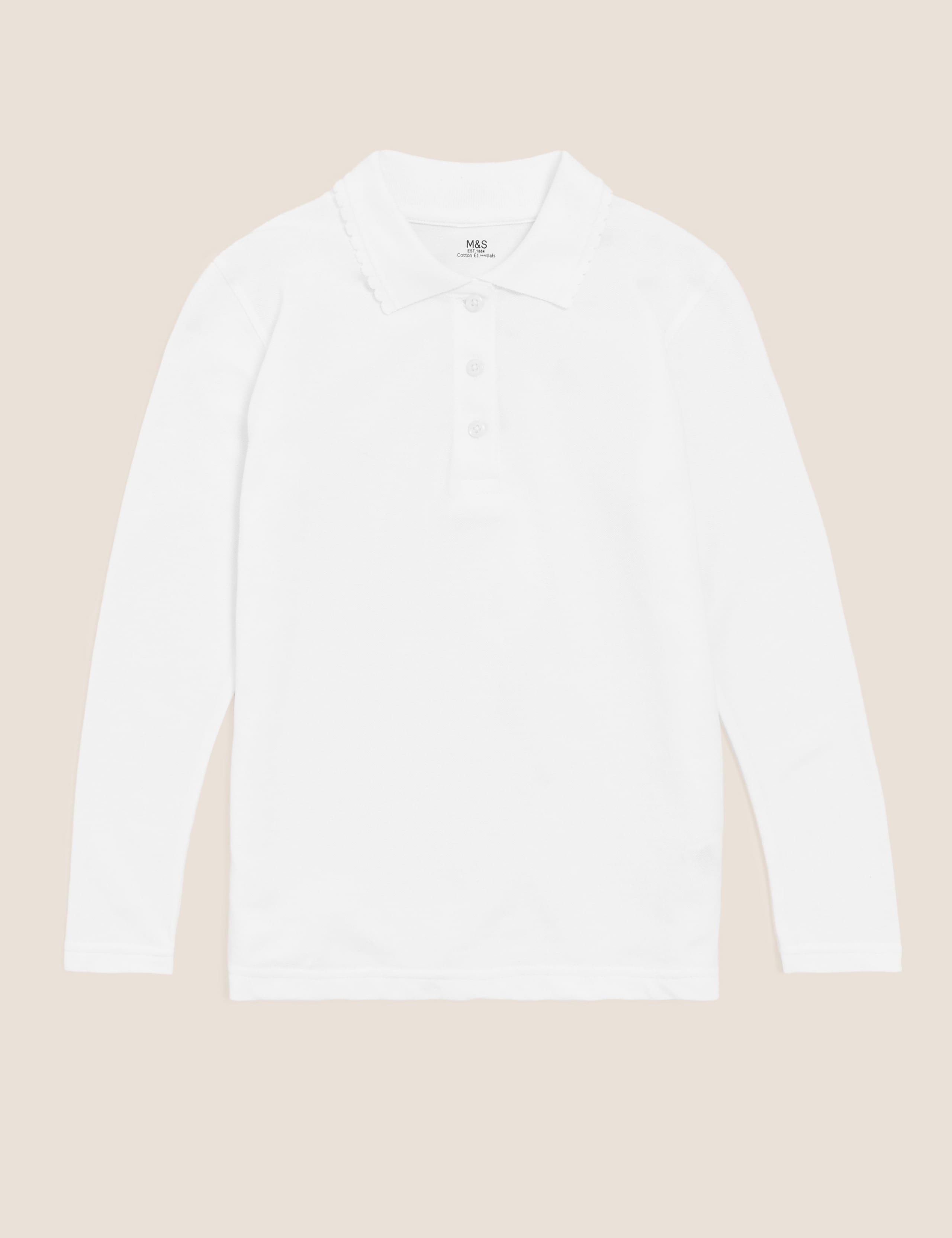 School Girls' Pure Cotton Polo Shirt (2-18 Yrs) 1 of 1