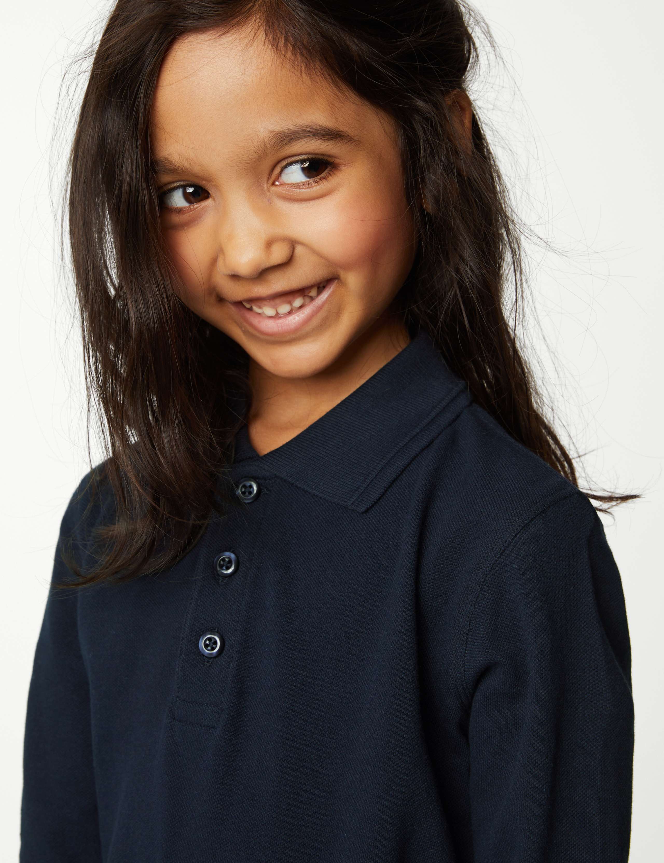 Unisex Long Sleeve Polo Shirt (2-18 Yrs) 4 of 5