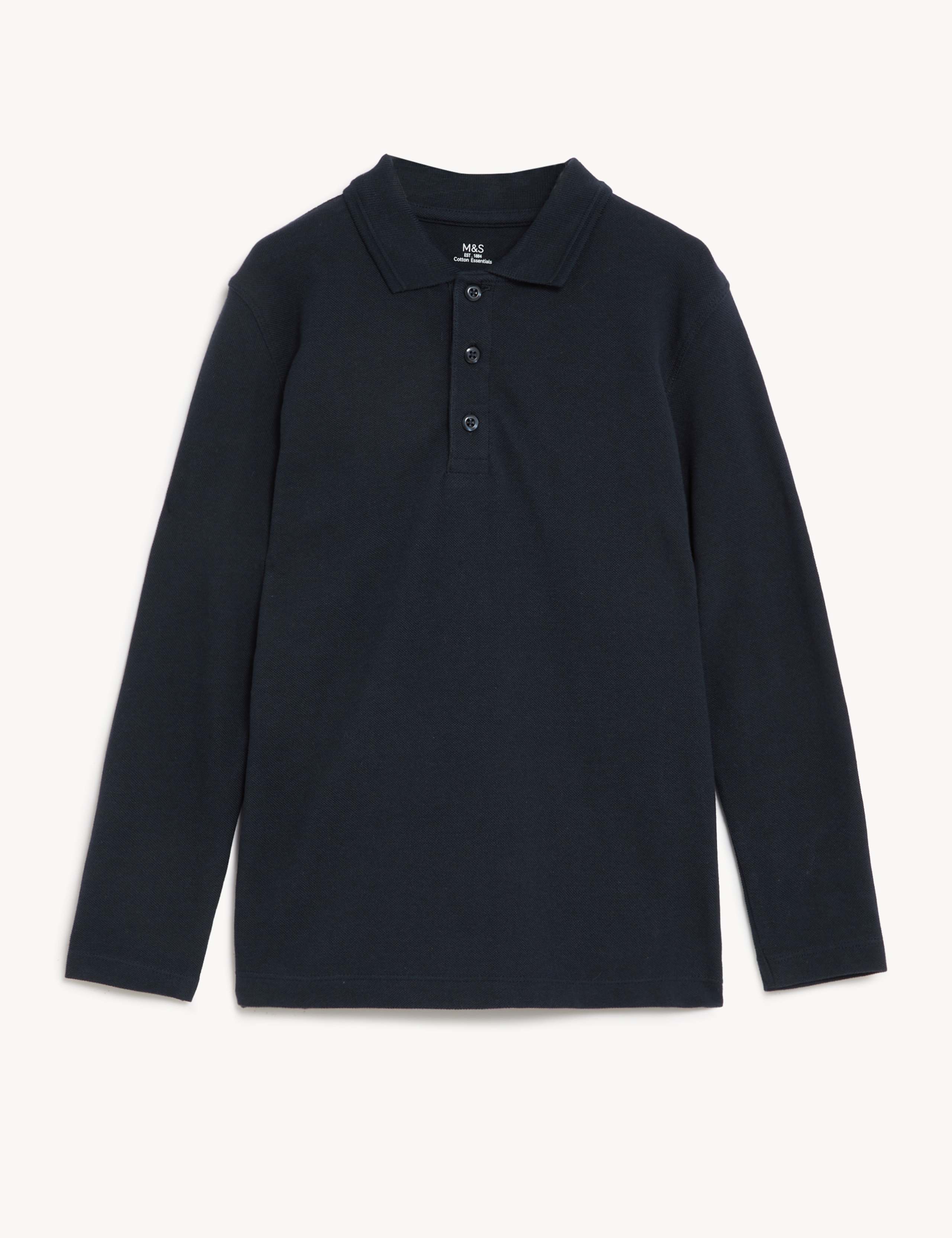Unisex Long Sleeve Polo Shirt (2-18 Yrs) 2 of 5