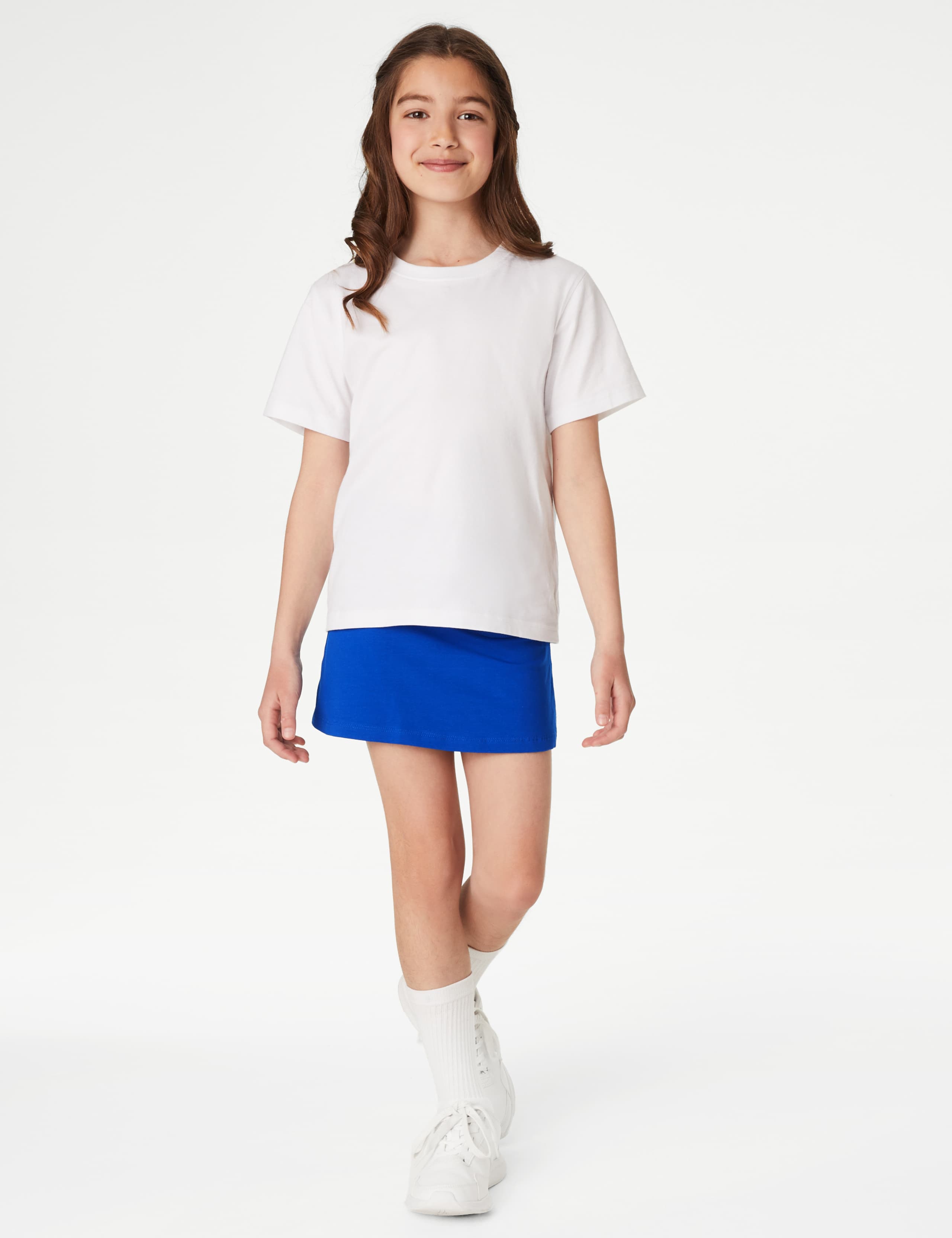 Girls' Cotton with Stretch Sports Skorts (2-18 Yrs) 1 of 6