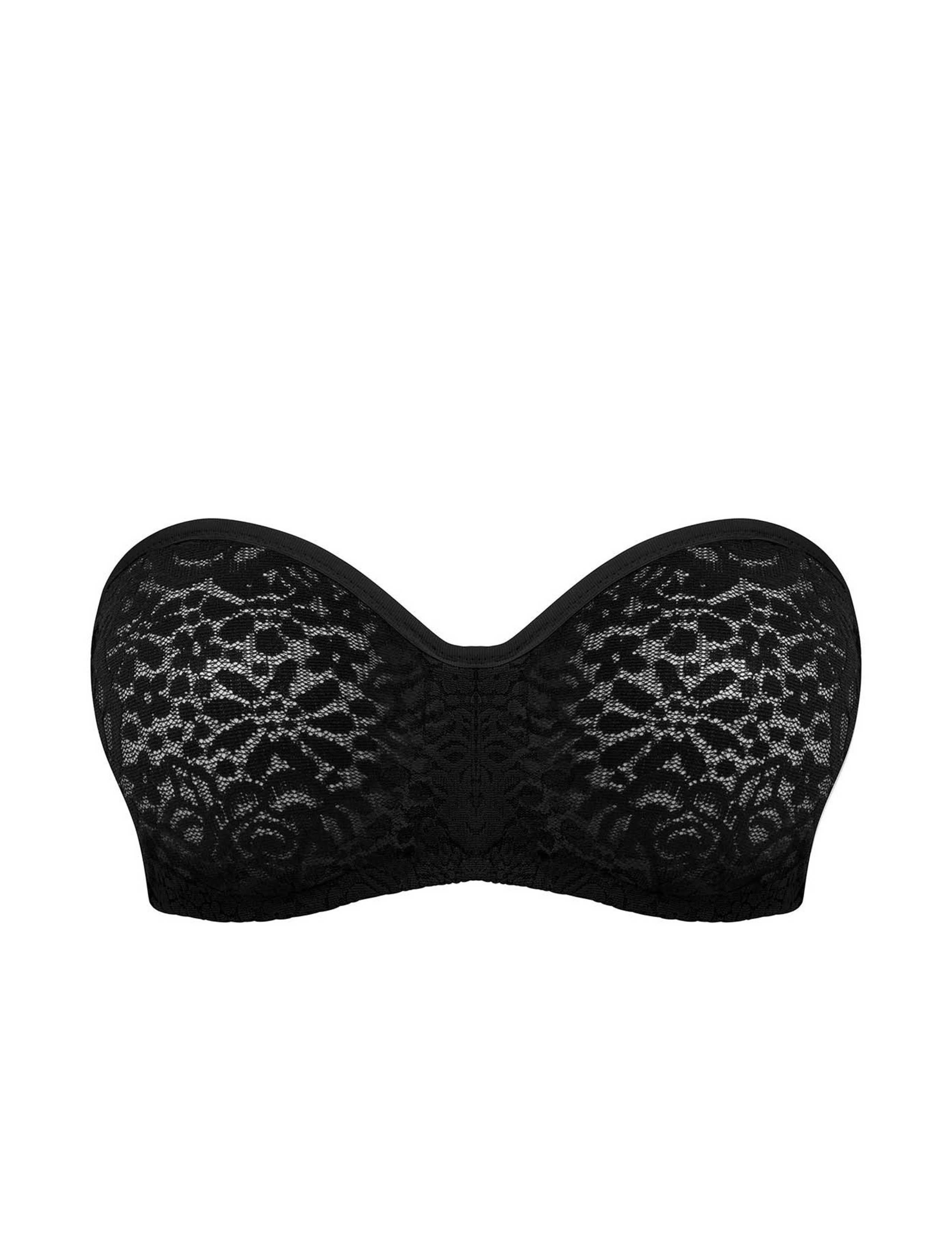 Halo Floral Lace Wired Non-Padded Strapless Bra 2 of 15