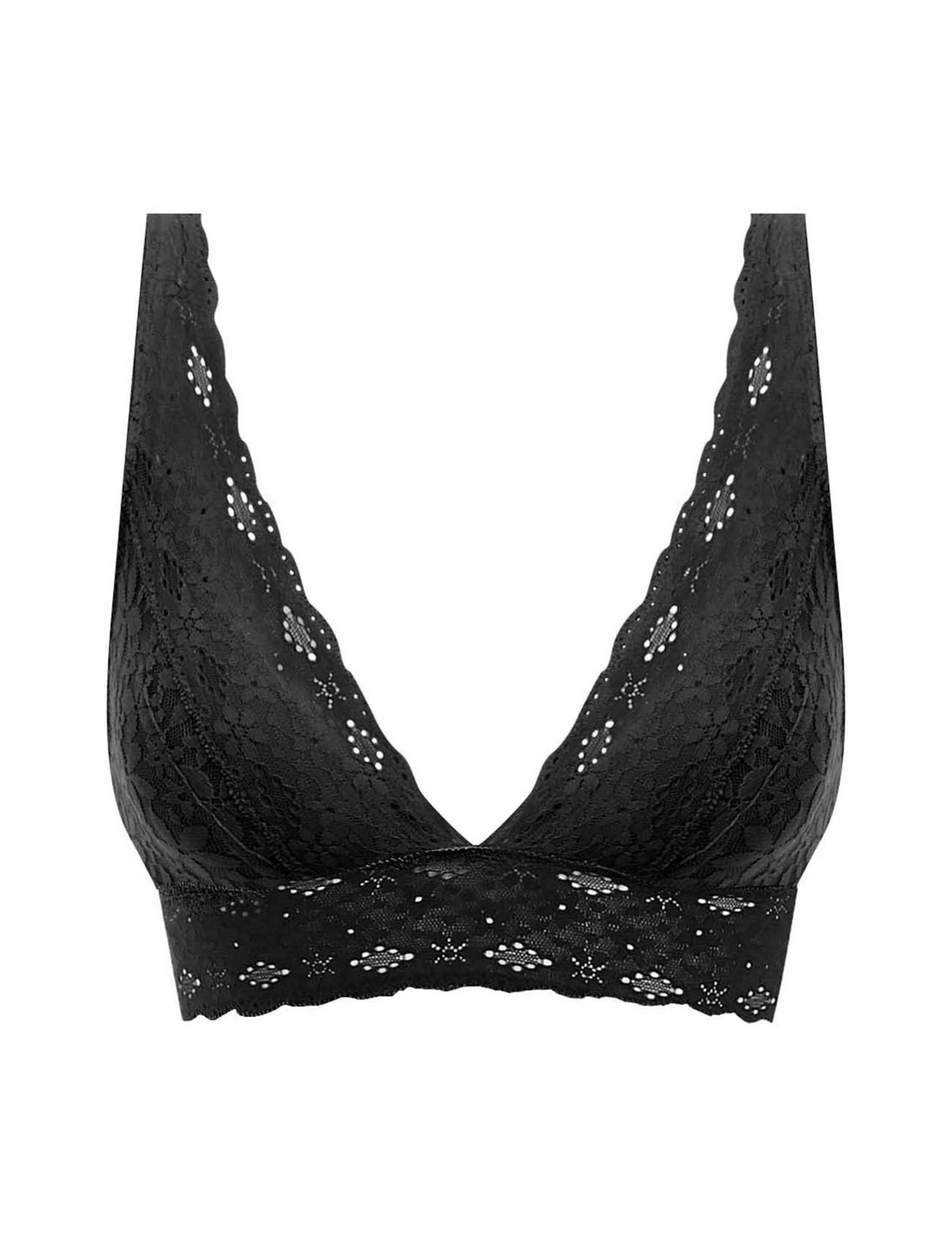 Halo Floral Lace Non-Wired Non-Padded Plunge Bra 2 of 6