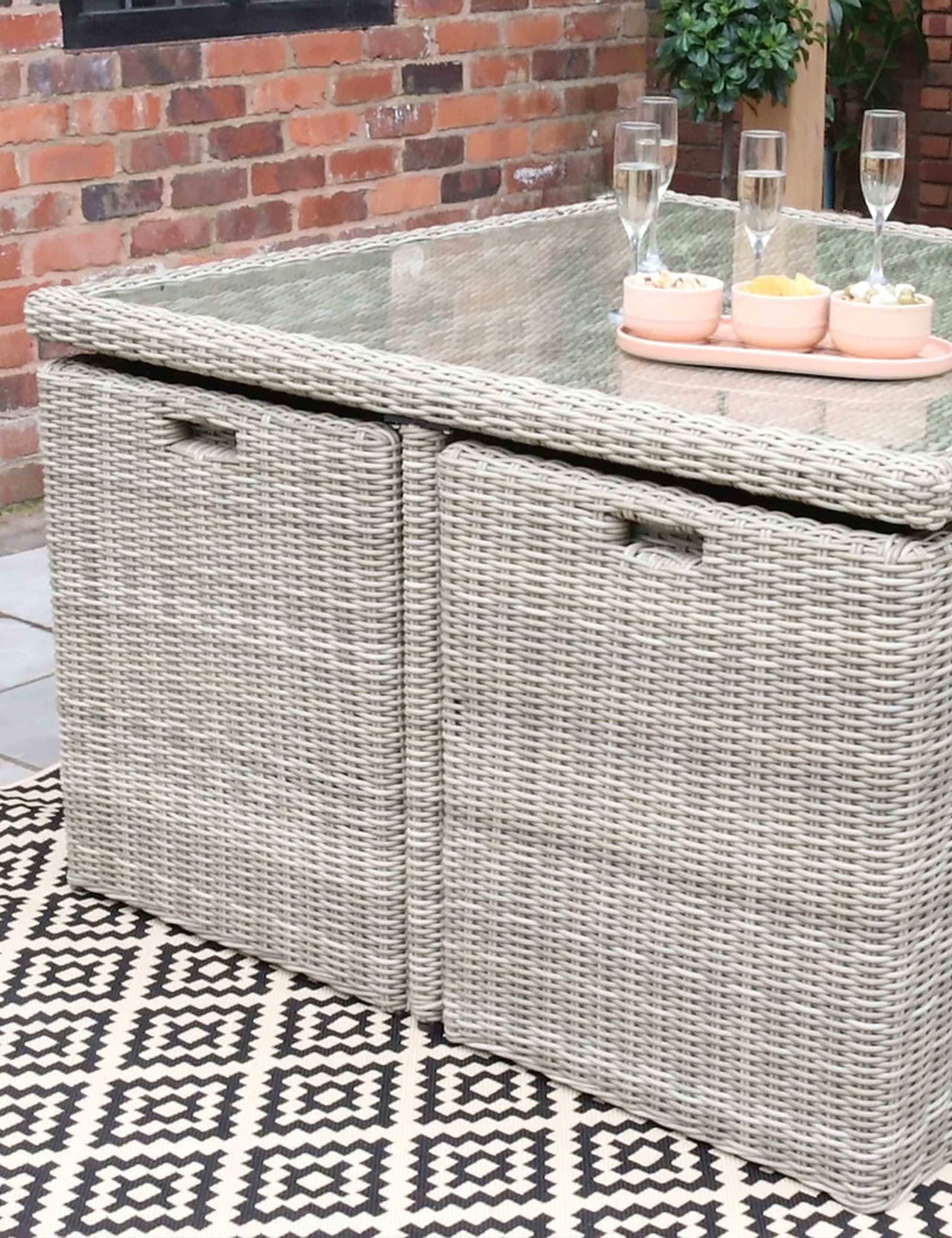 Wentworth Rattan 8 Seater Garden Dining Set 5 of 7