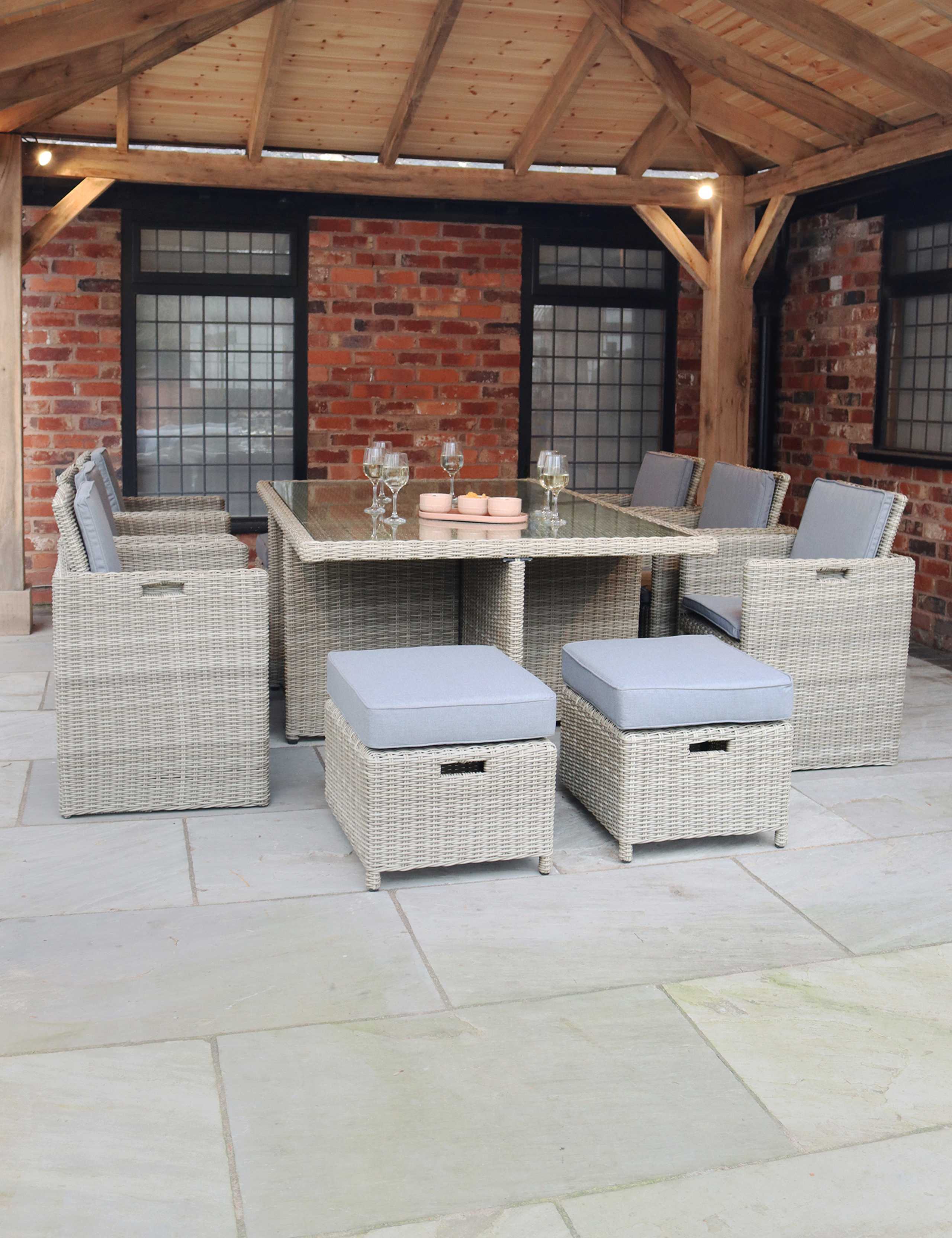 Wentworth Rattan 10 Seater Garden Dining Set 5 of 11