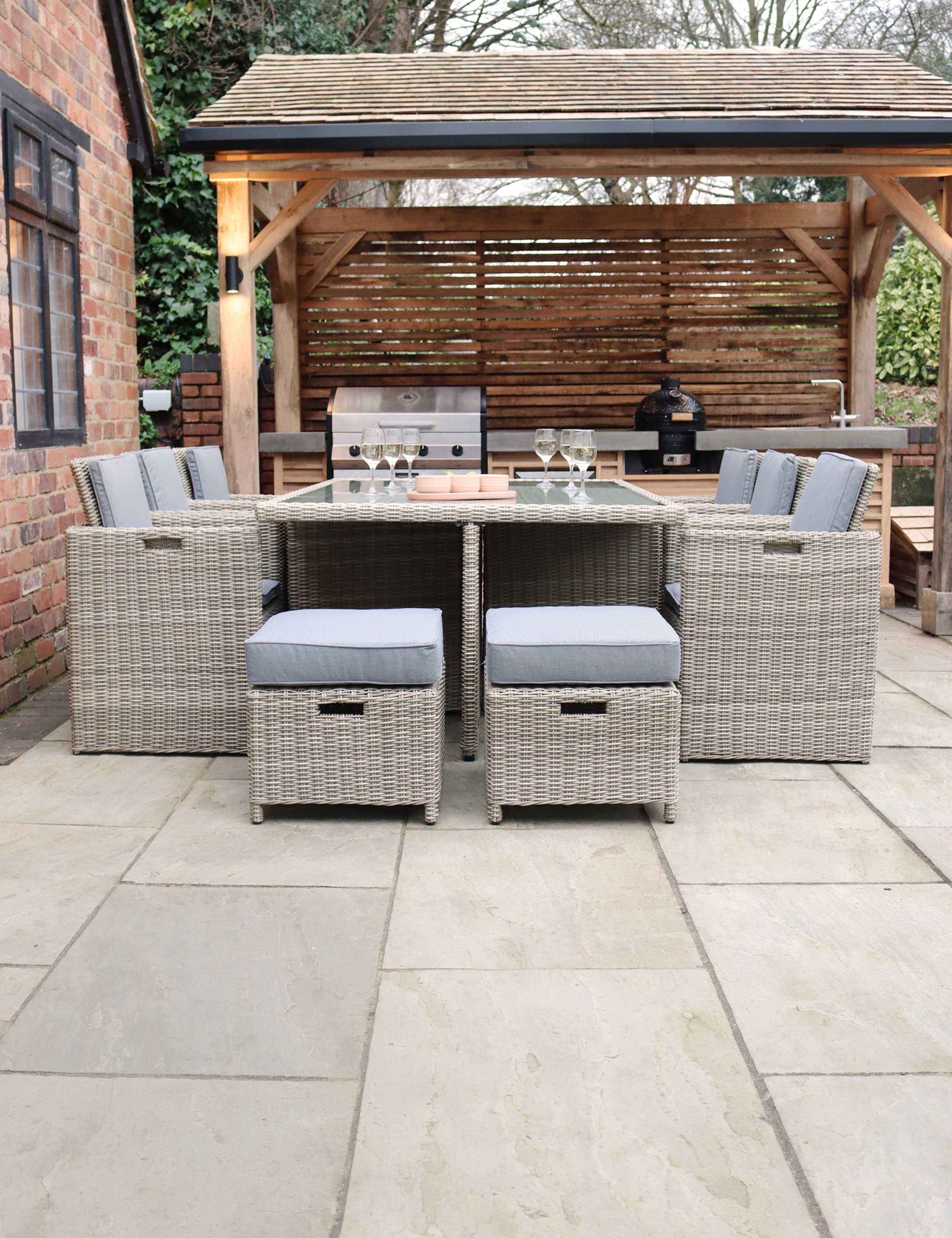 Wentworth Rattan 10 Seater Garden Dining Set 9 of 11