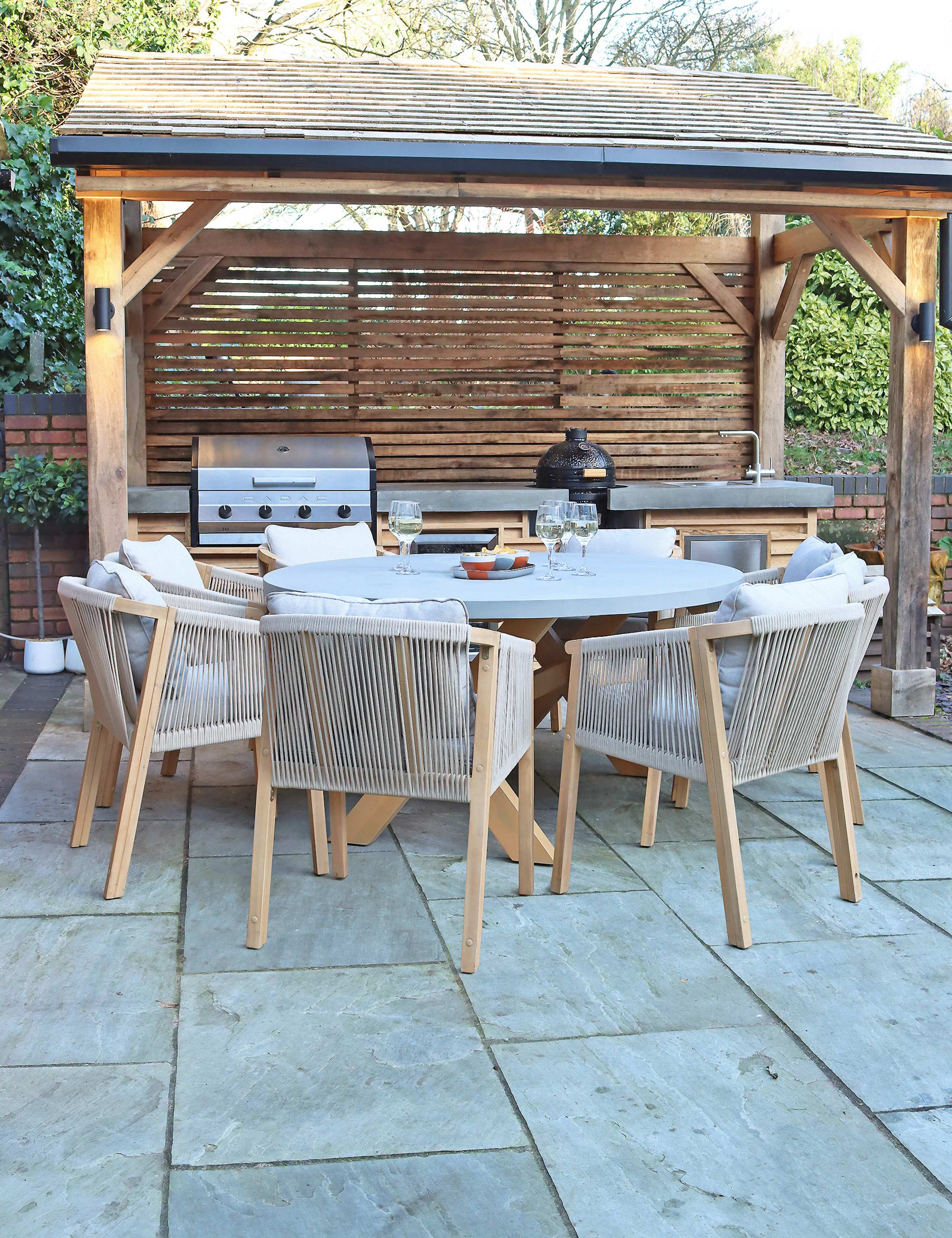 Luna 8 Seater Garden Table & Chairs 1 of 5