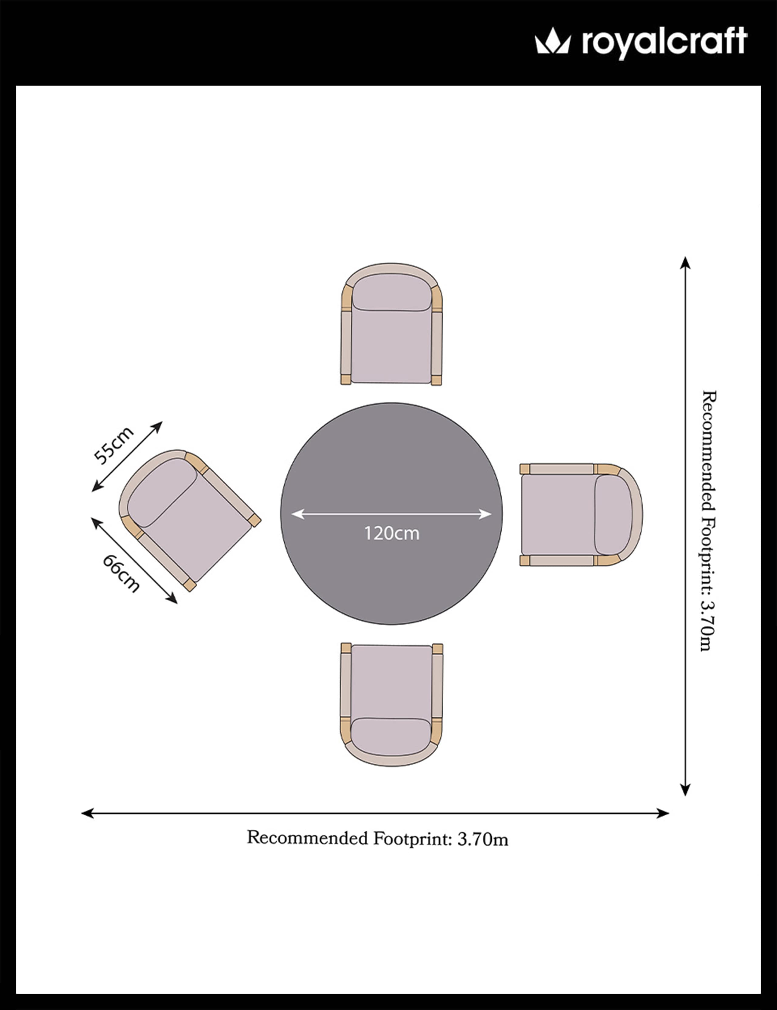 Luna Round Concrete Table & 4 Roma Chairs 8 of 8