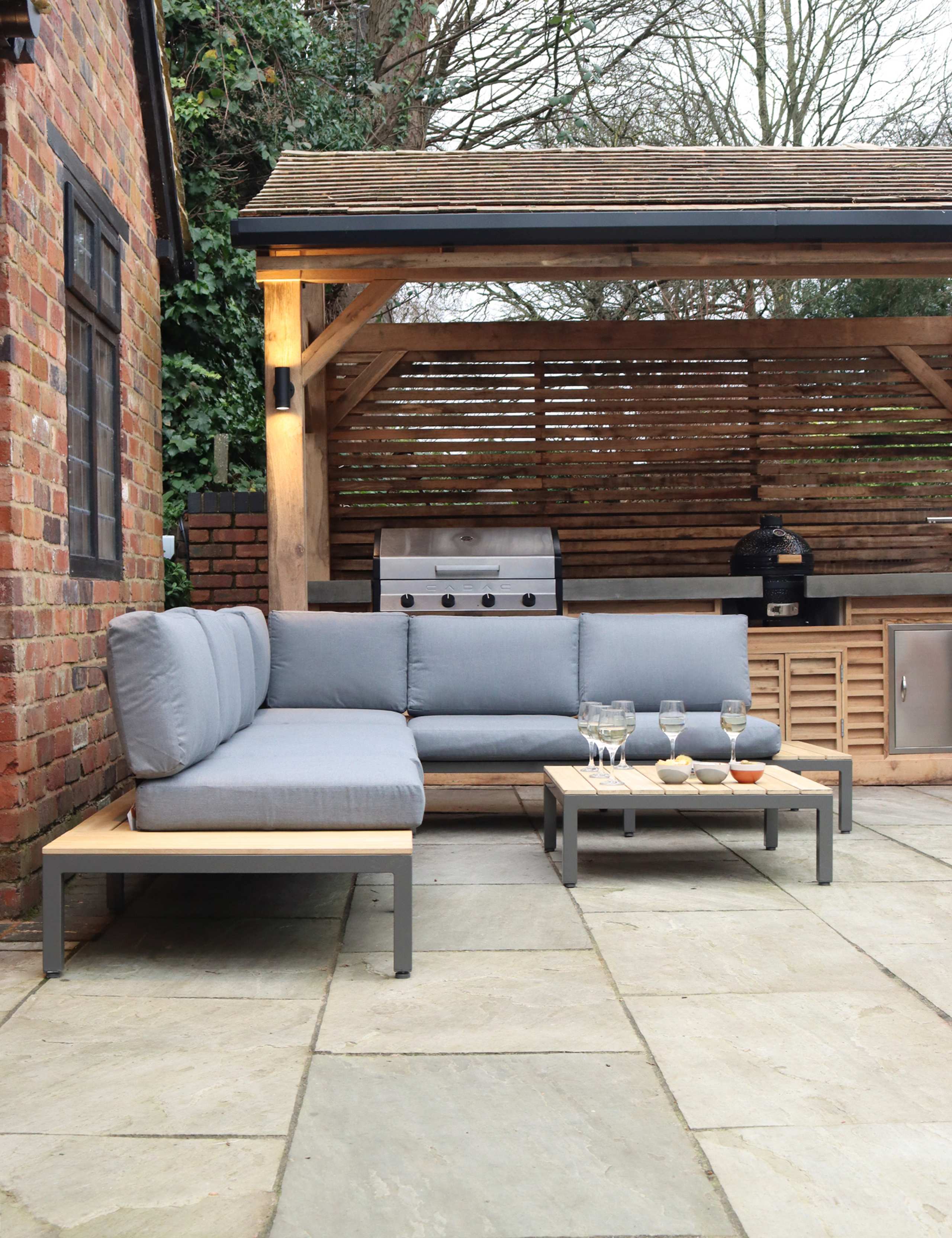 Aspen 6 Seater Garden Corner Lounge Set 4 of 16