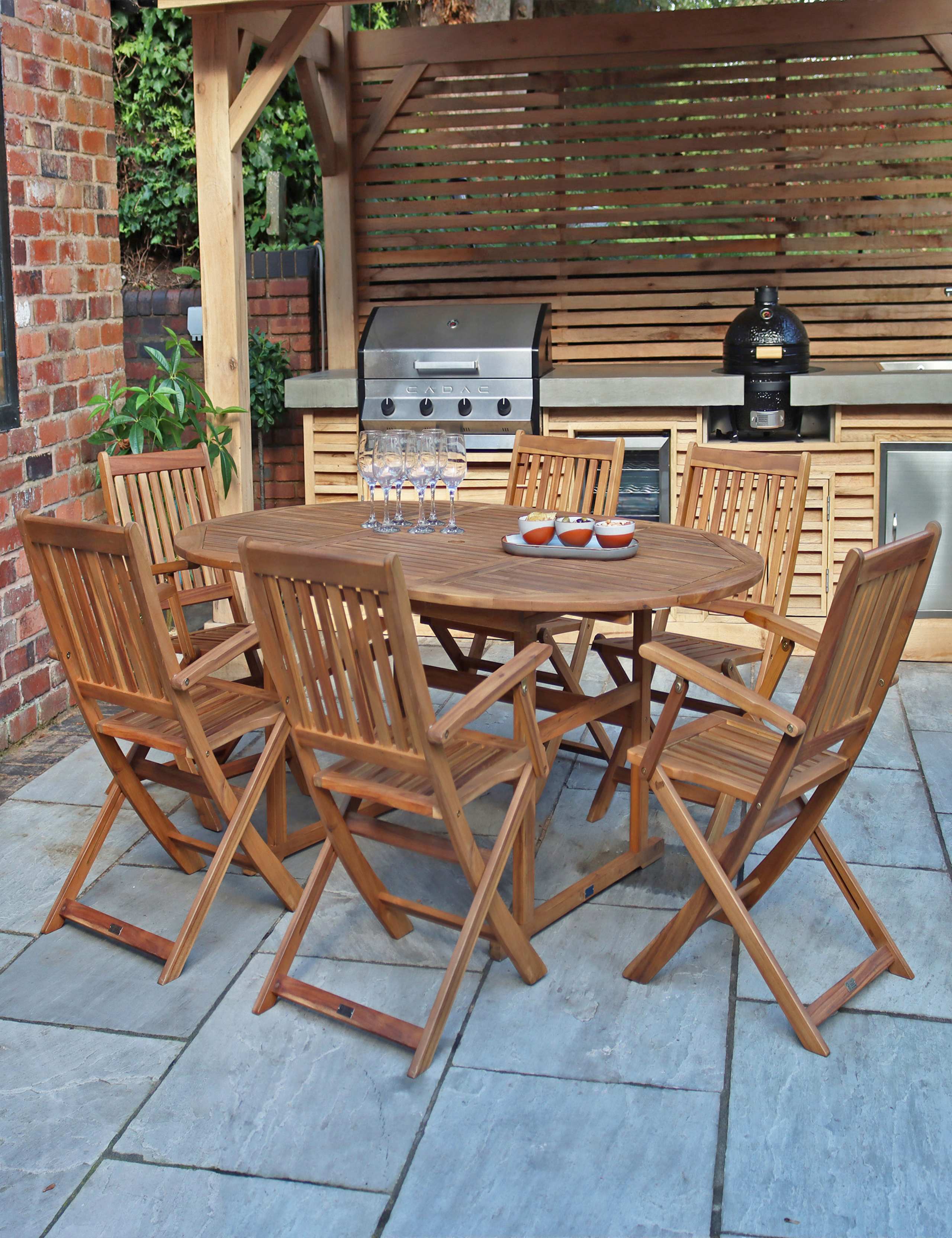 Turnbury 6 Seater Garden Table & Chairs 1 of 4