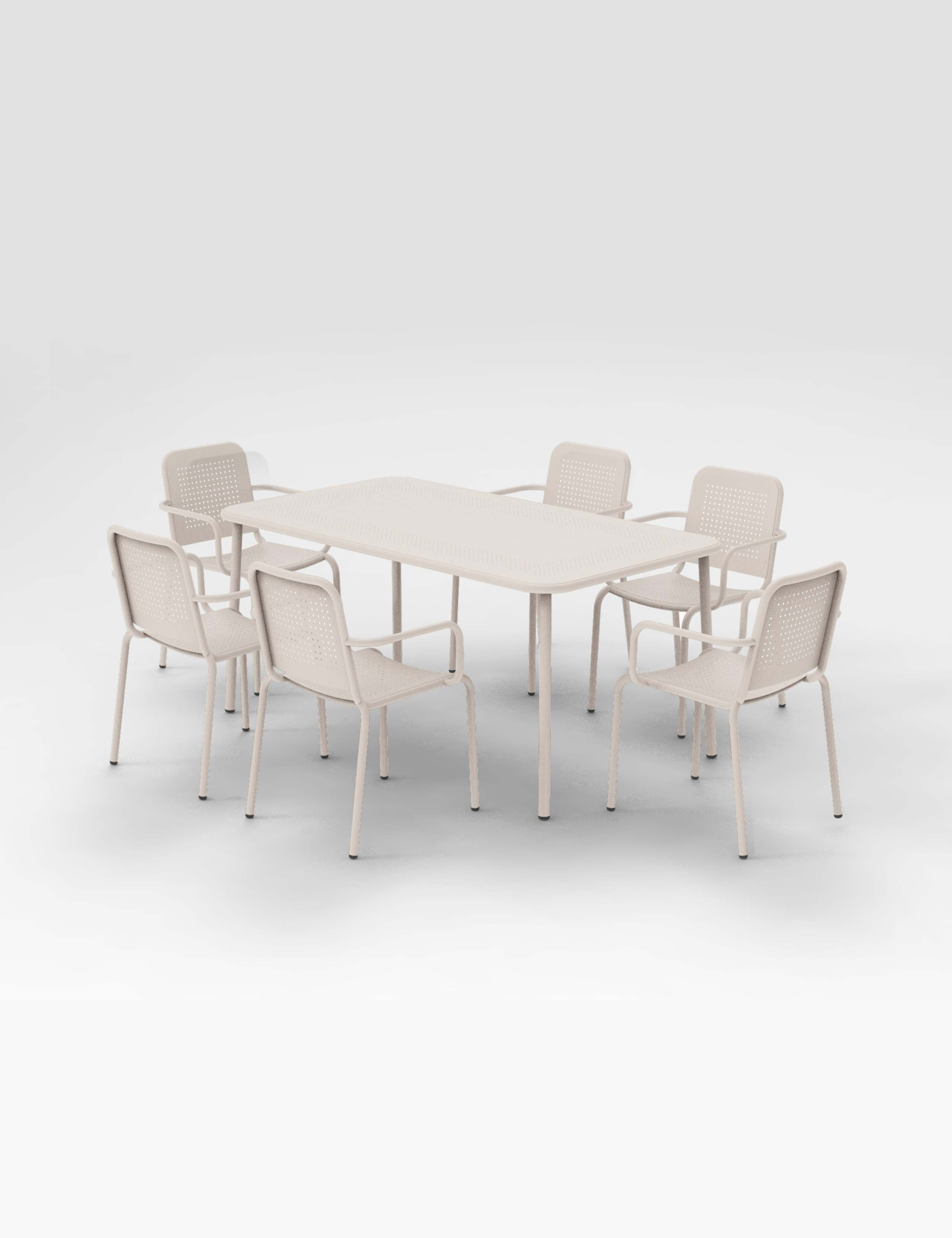 Porto 6 Seater Rectangle Garden Table & Chairs 5 of 7