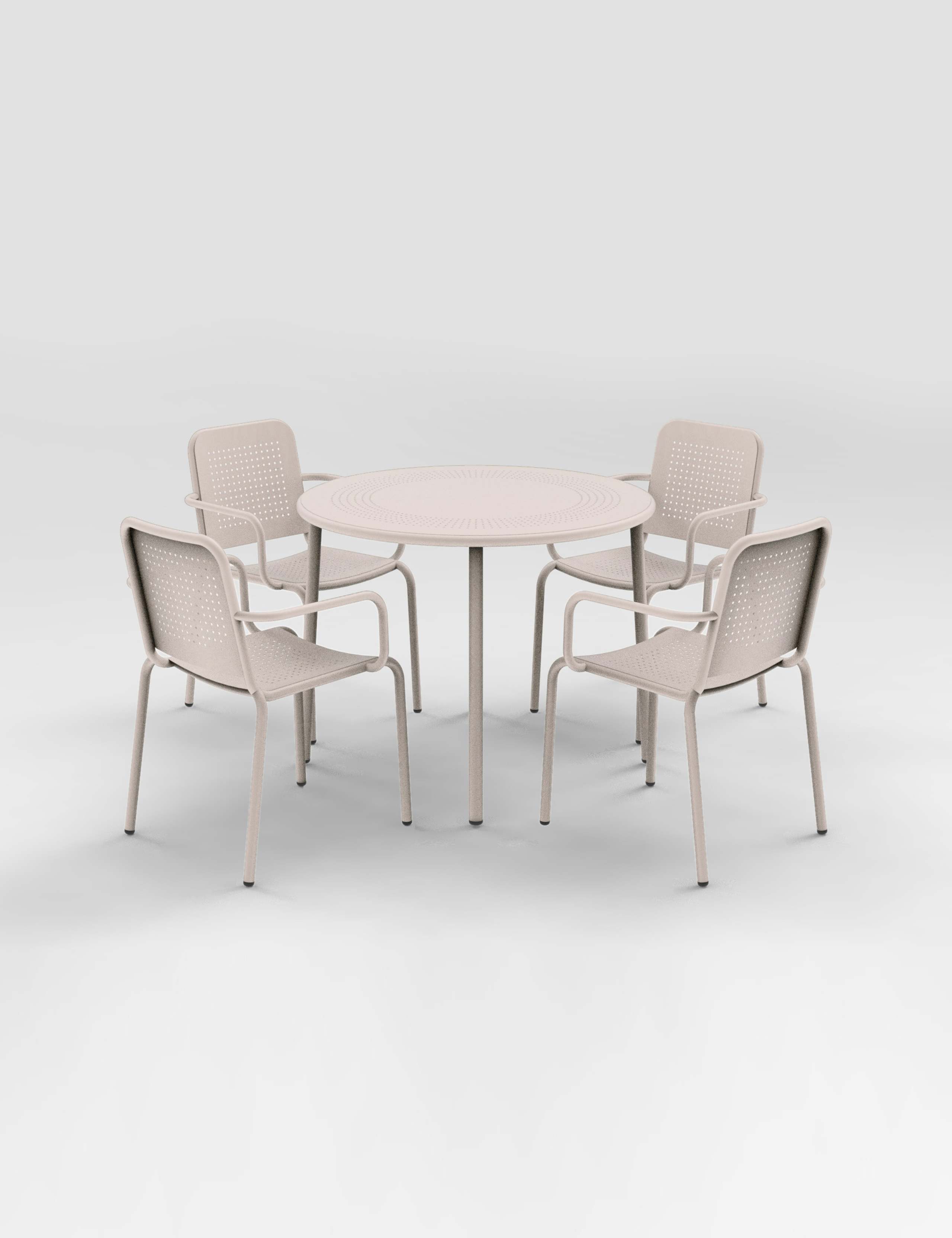 Porto 4 Seater Round Garden Table & Chairs 5 of 7