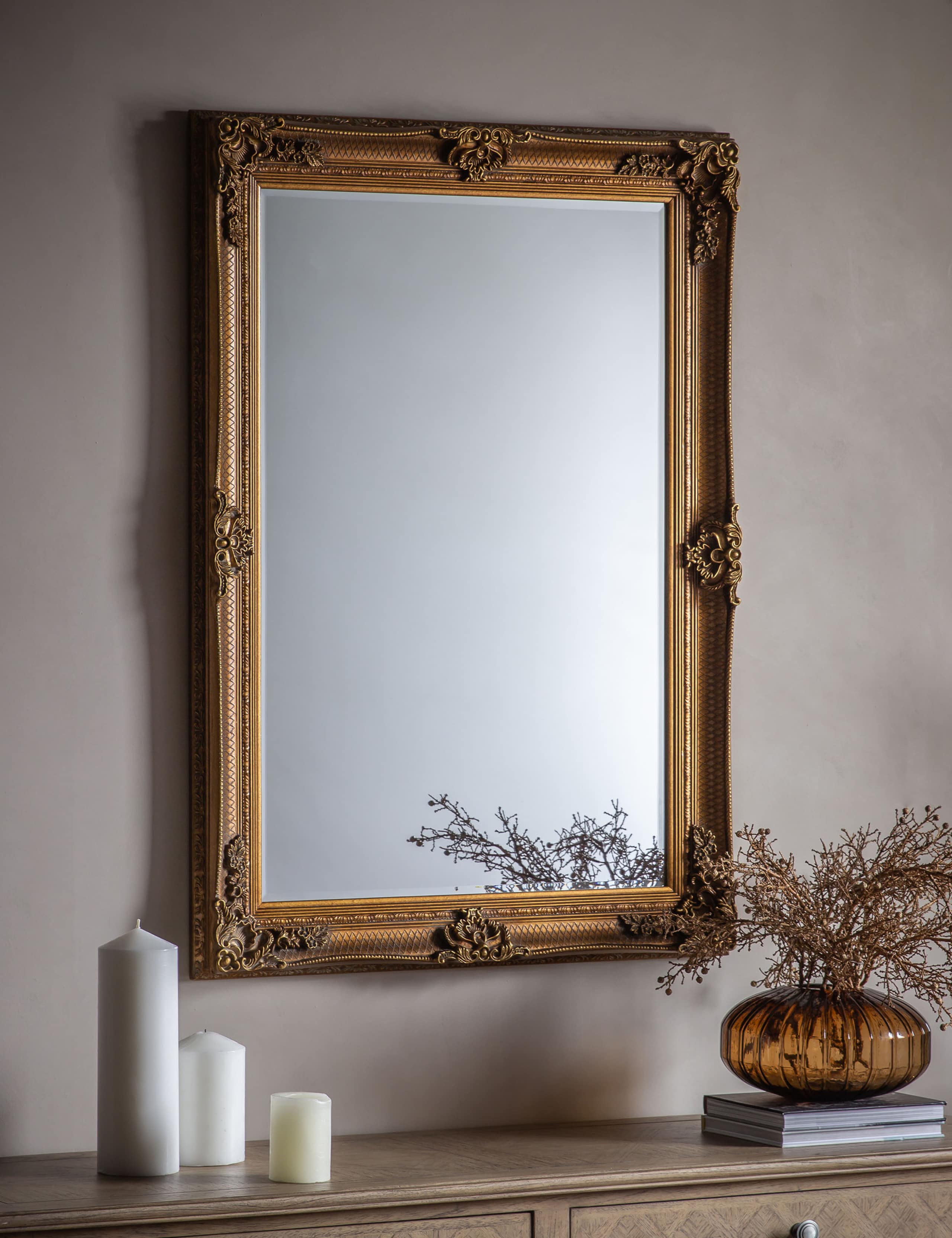 Abbey Extra Large Rectangular Wall Mirror 1 of 4