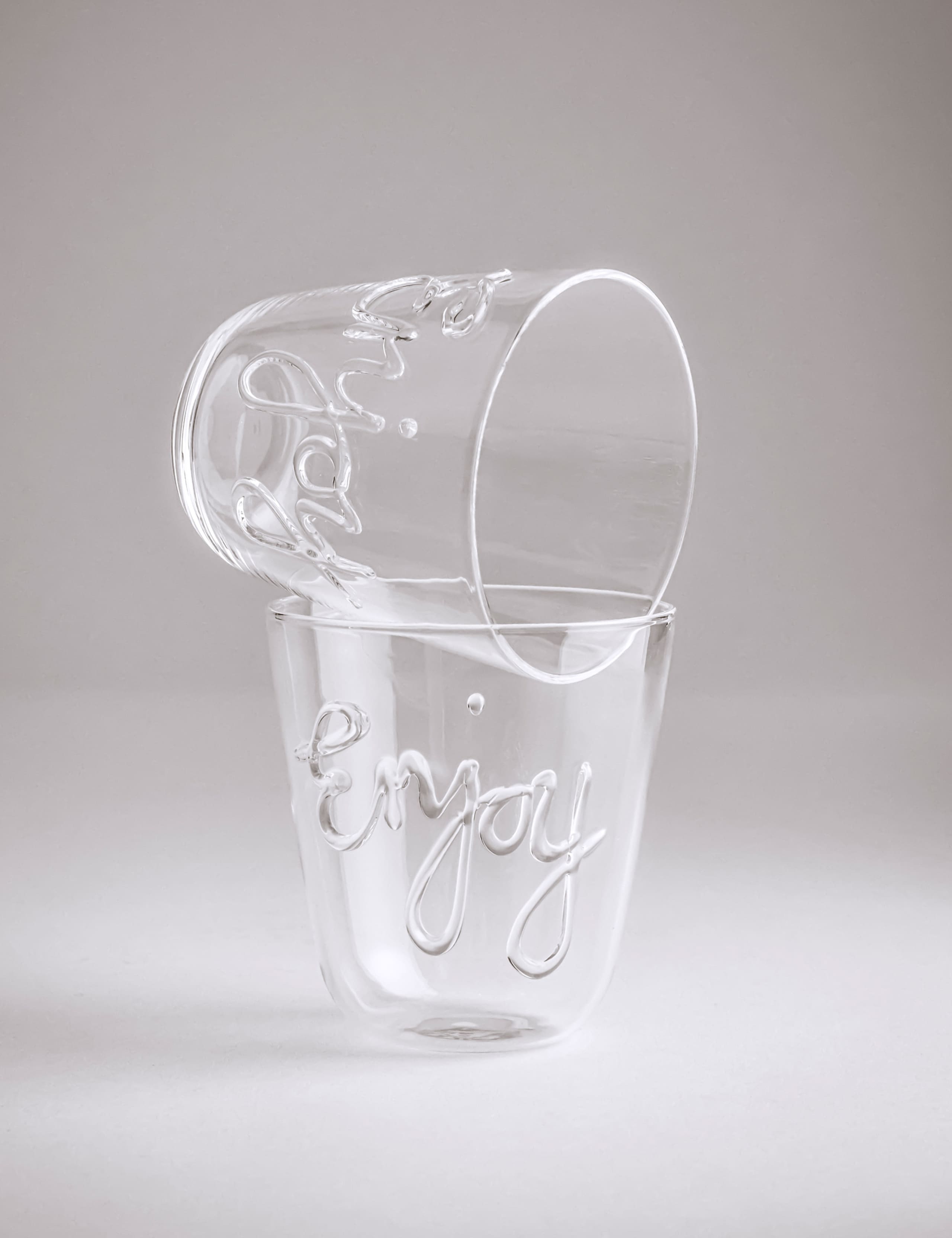 Set of 2 Enjoy Slogan Tumblers 2 of 4