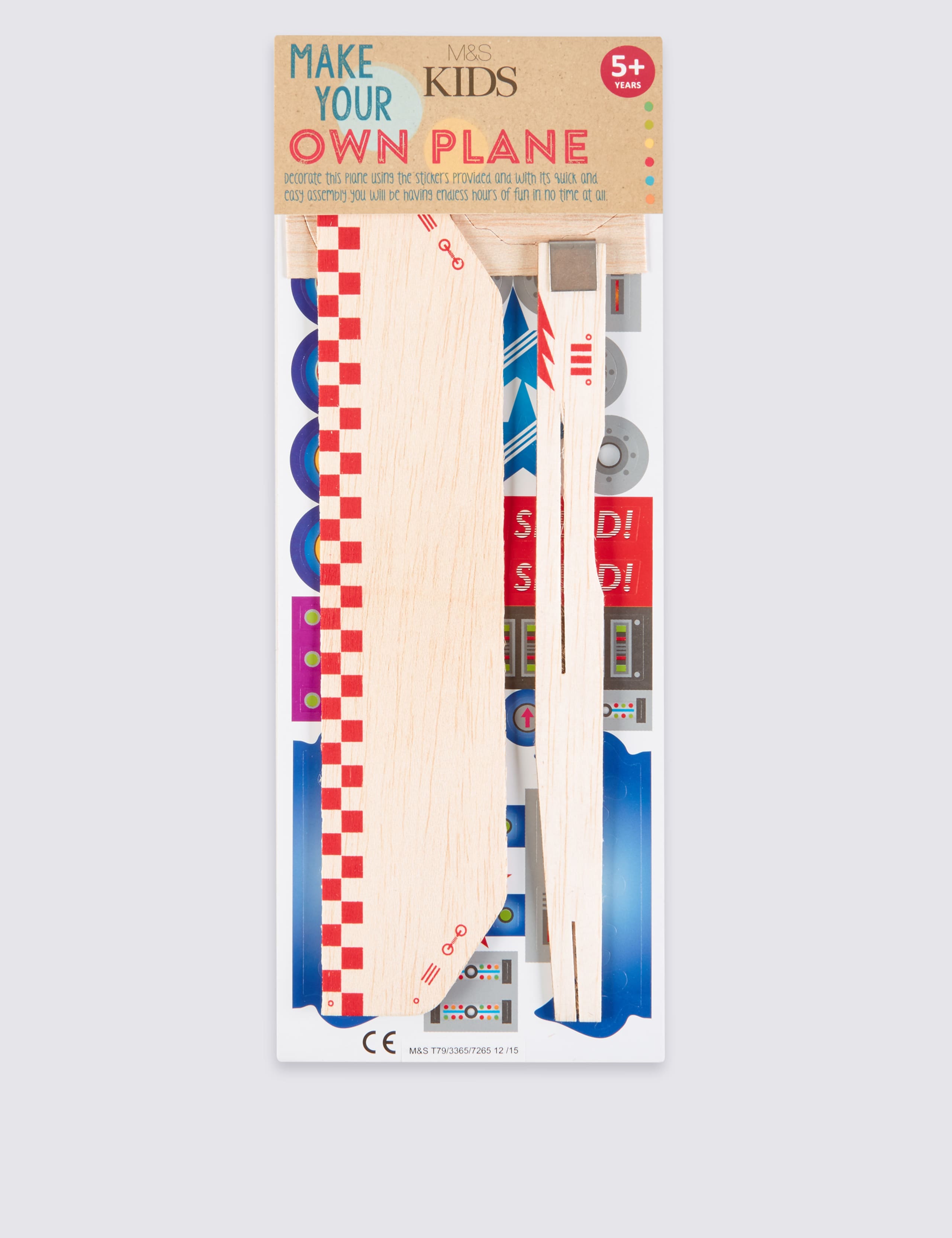 Wooden Plane with Stickers 2 of 4