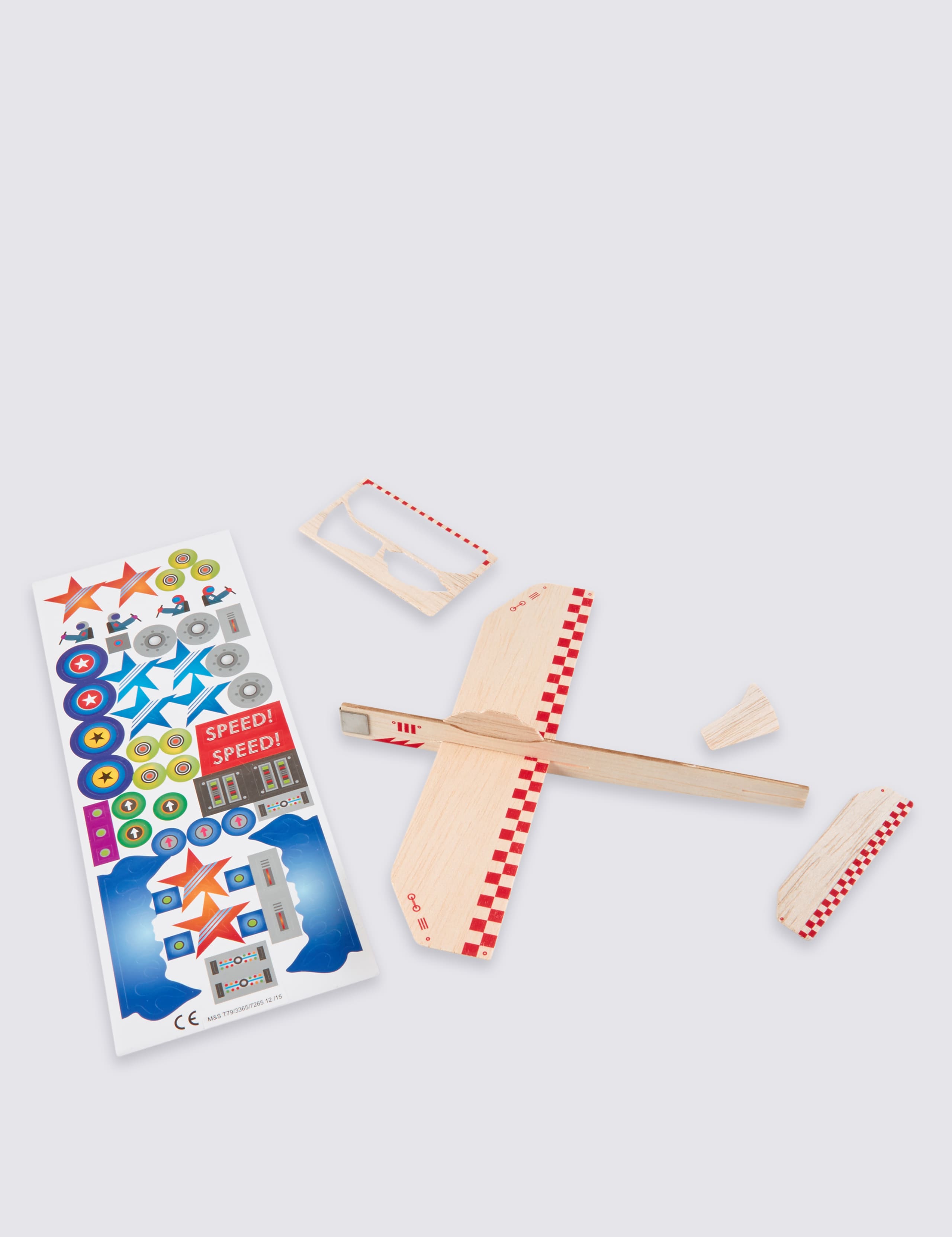 Wooden Plane with Stickers 4 of 4