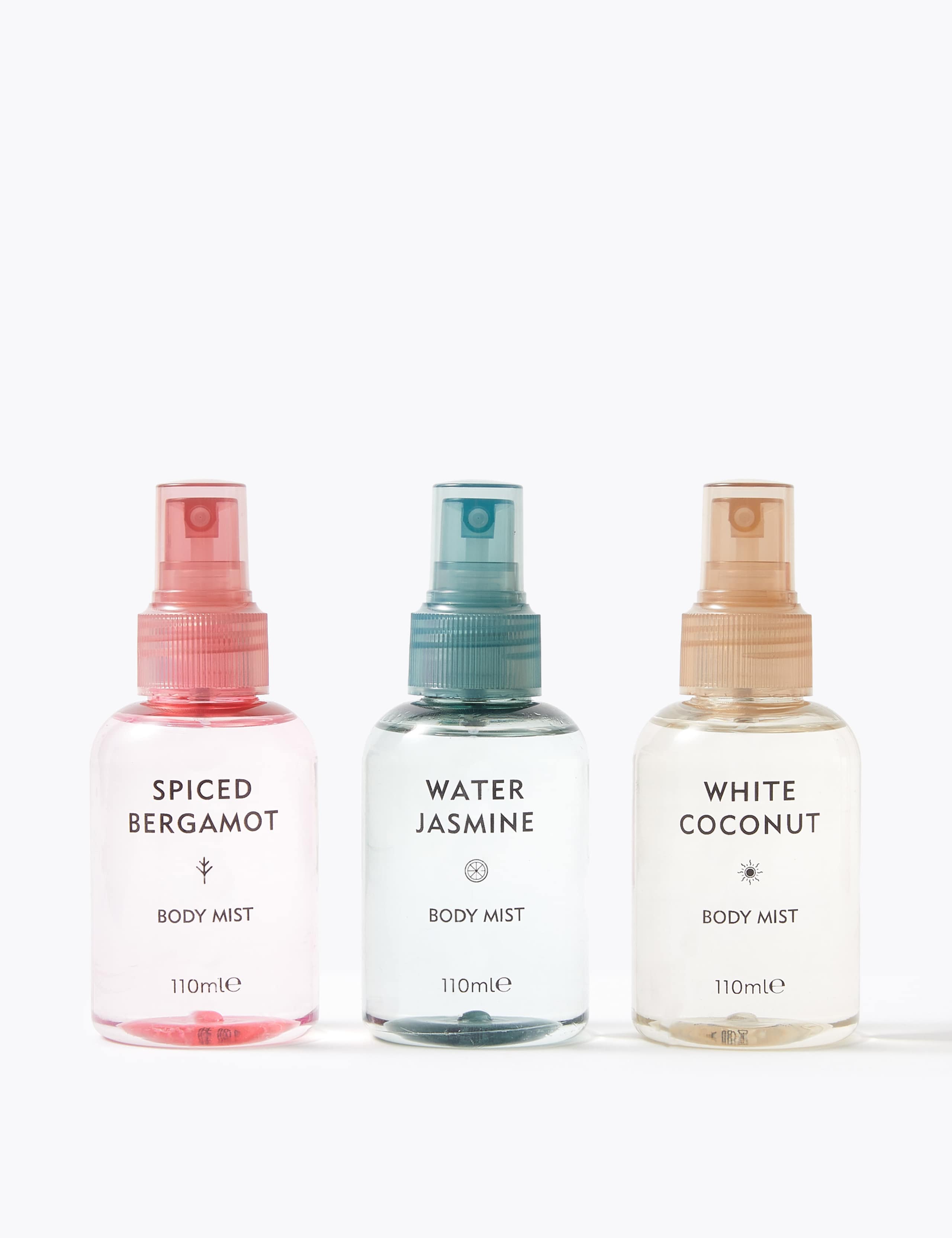 Spiced Bergamot, Water Jasmine & White Coconut Body Mist Set 3 x 110ml 3 of 4