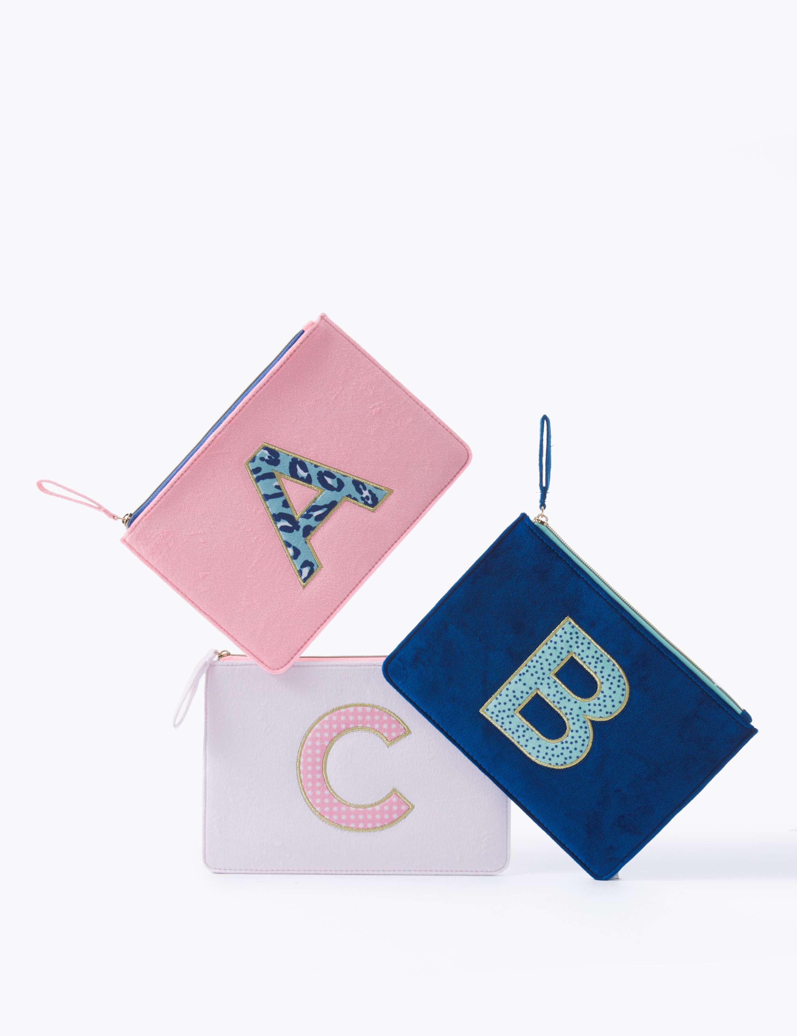 Alphabet Velvet Make-Up Pouch 1 of 6