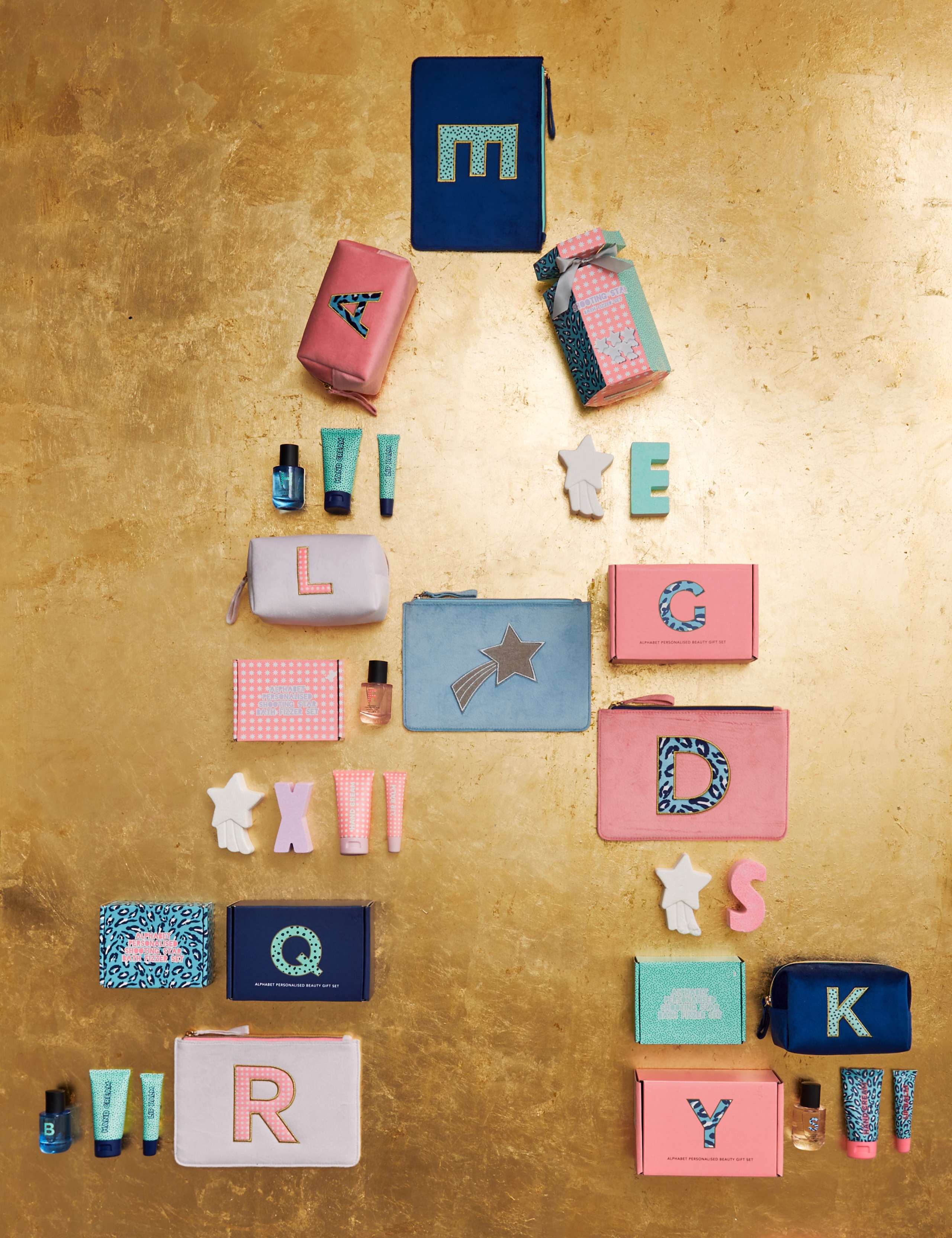 Alphabet Velvet Make-Up Pouch 4 of 6