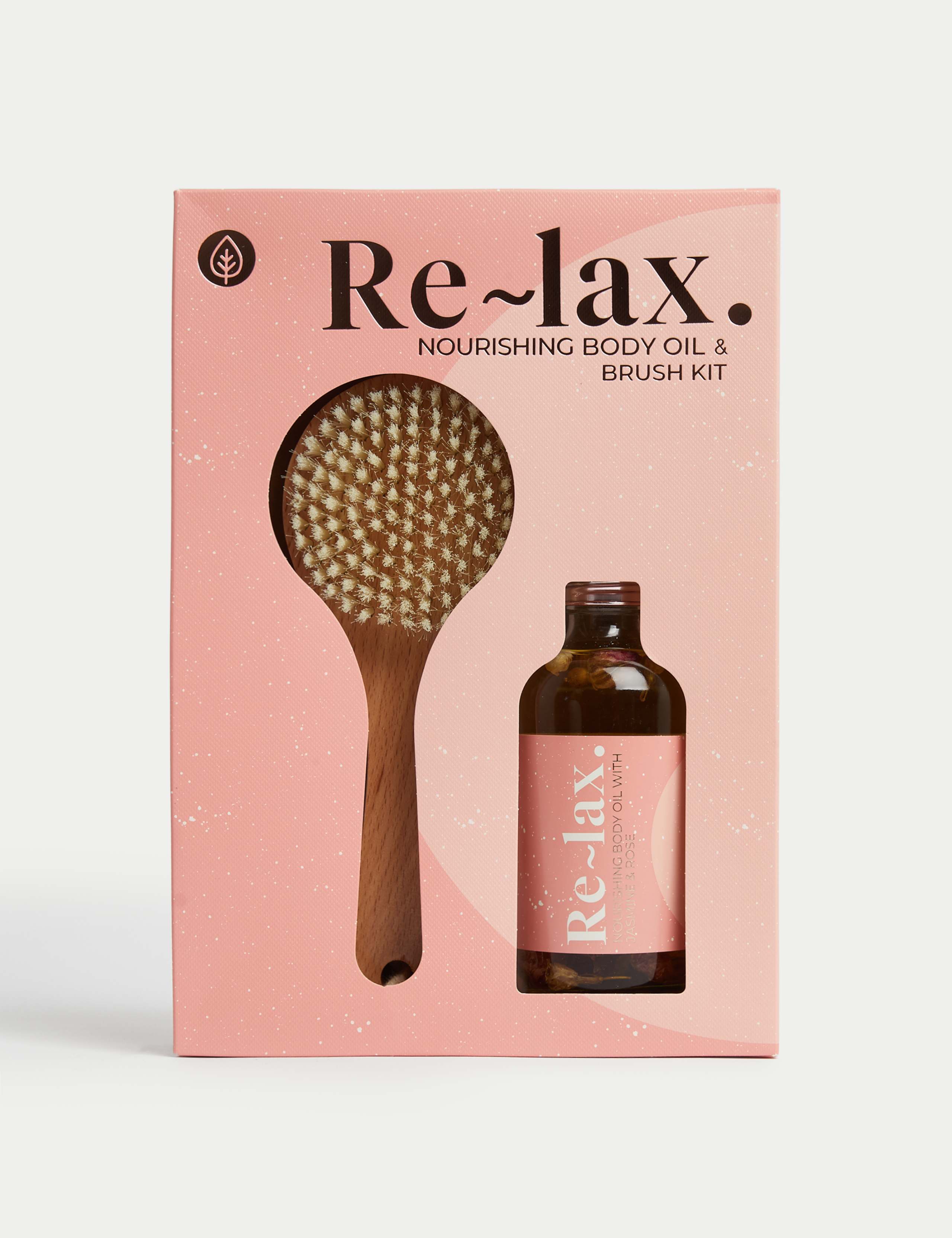 Nourishing Body Oil & Body Brush Set 1 of 3