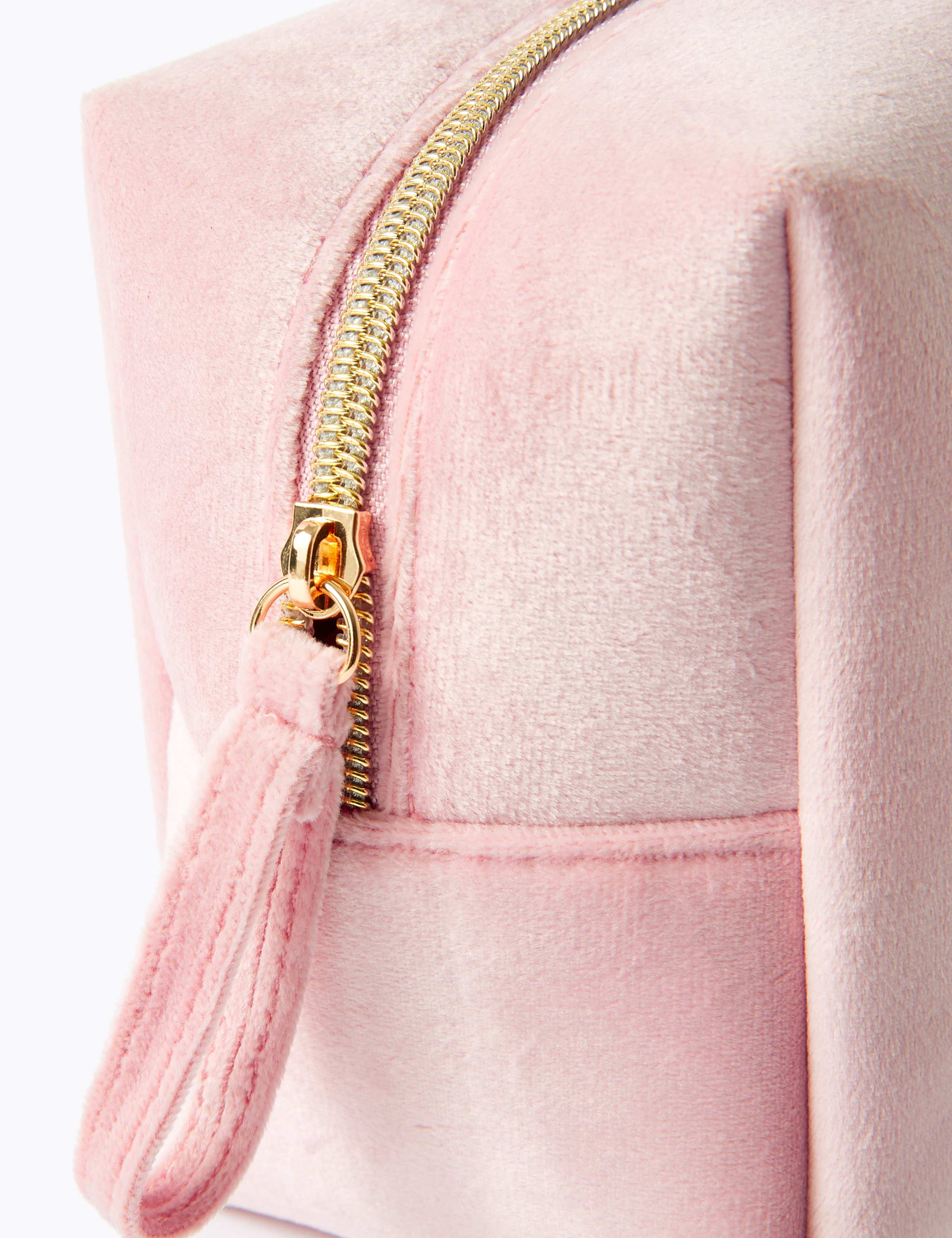 Pink Heart Velvet Make-up Bag 4 of 4