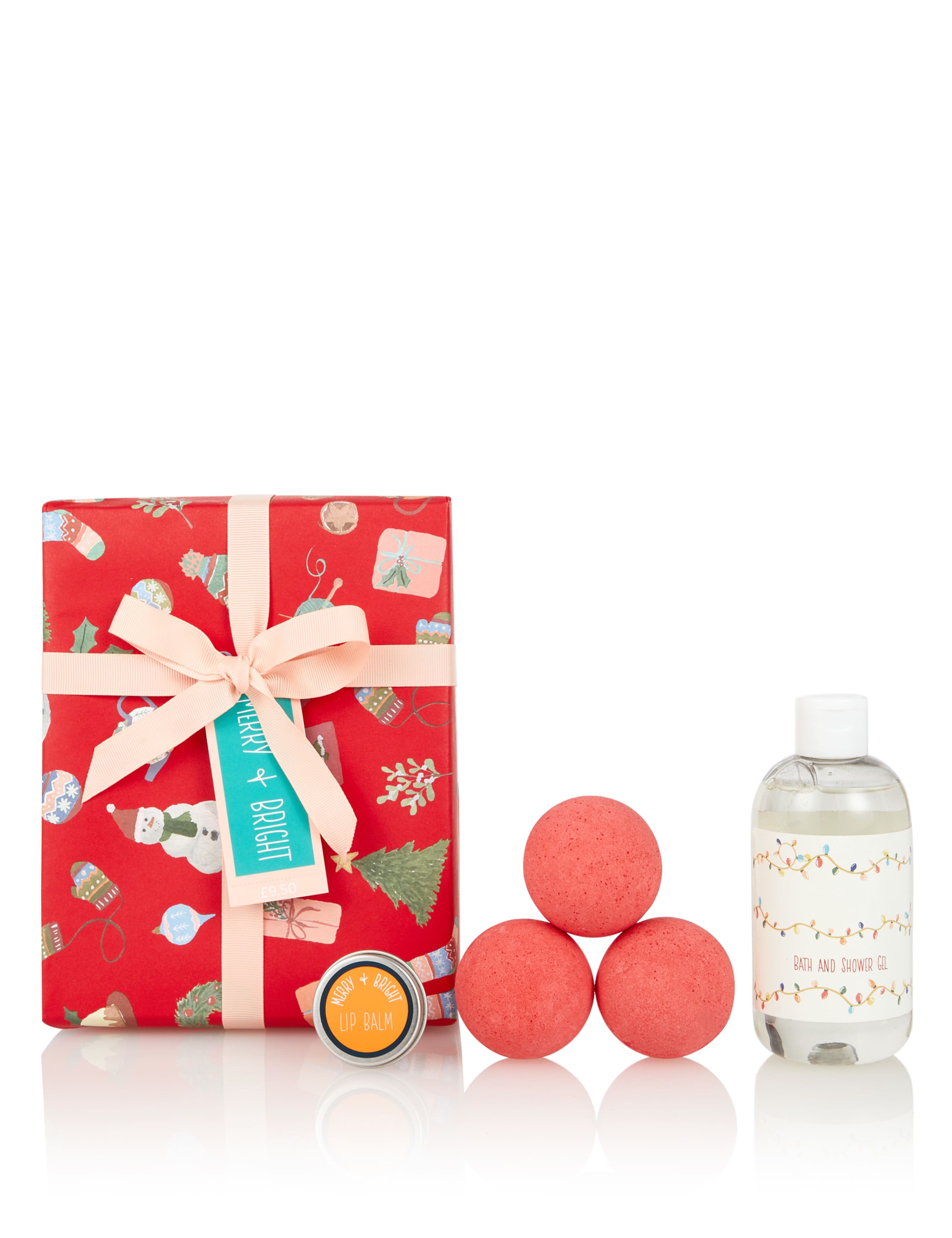 Large Merry & Bright Wrapped Beauty Gift 1 of 3