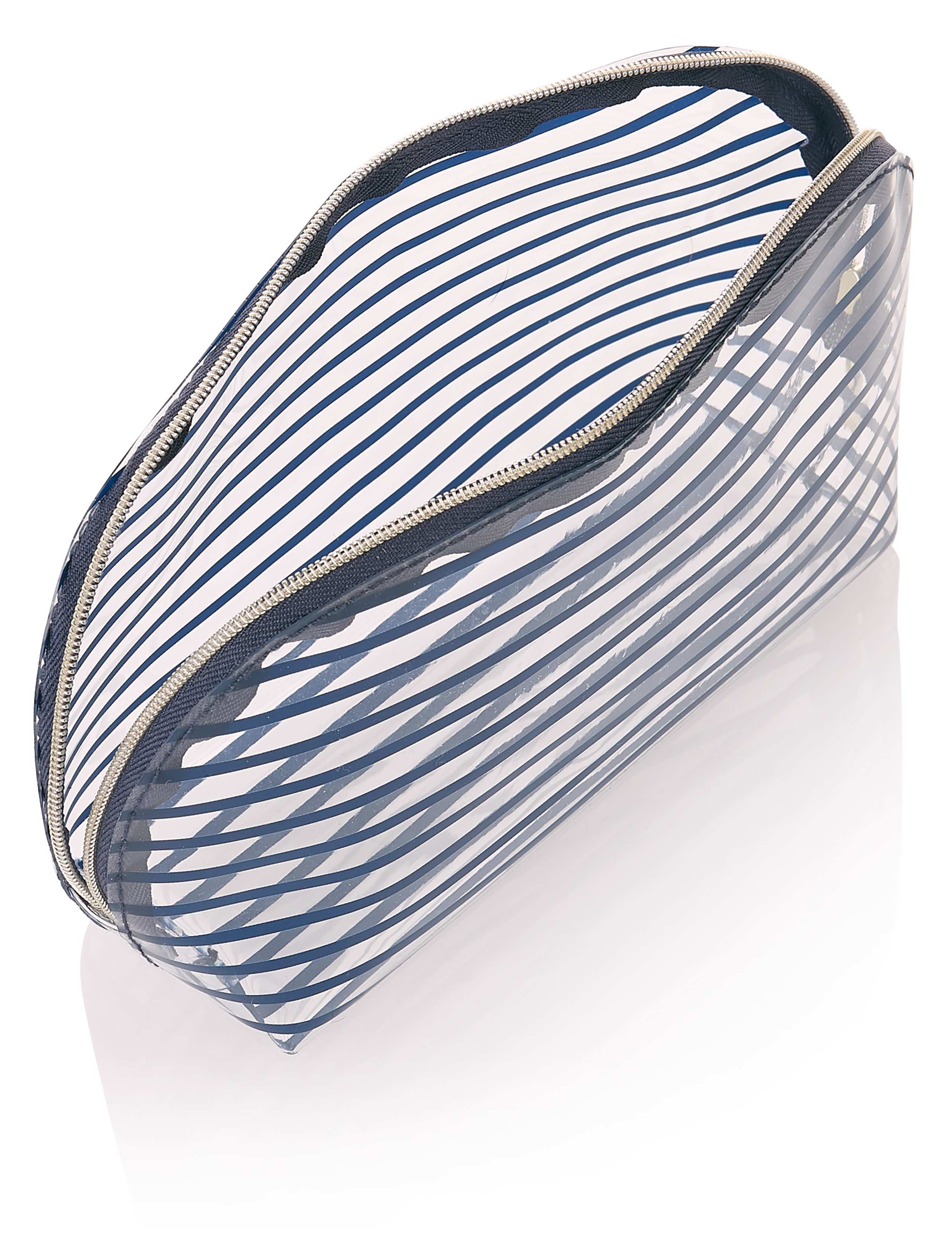 Clear Striped Make-Up Bag 2 of 2