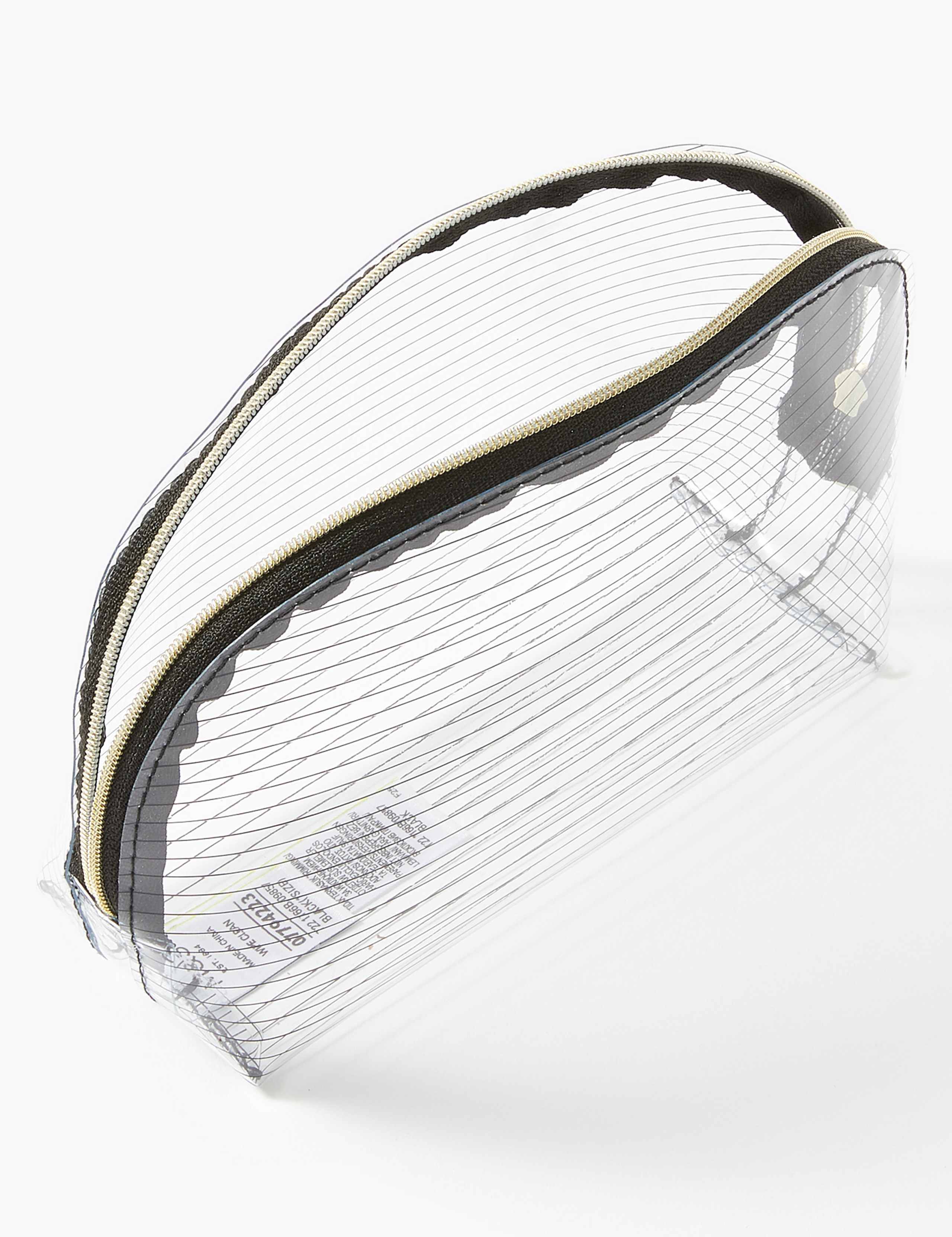 Clear Striped Make-Up Bag 2 of 3
